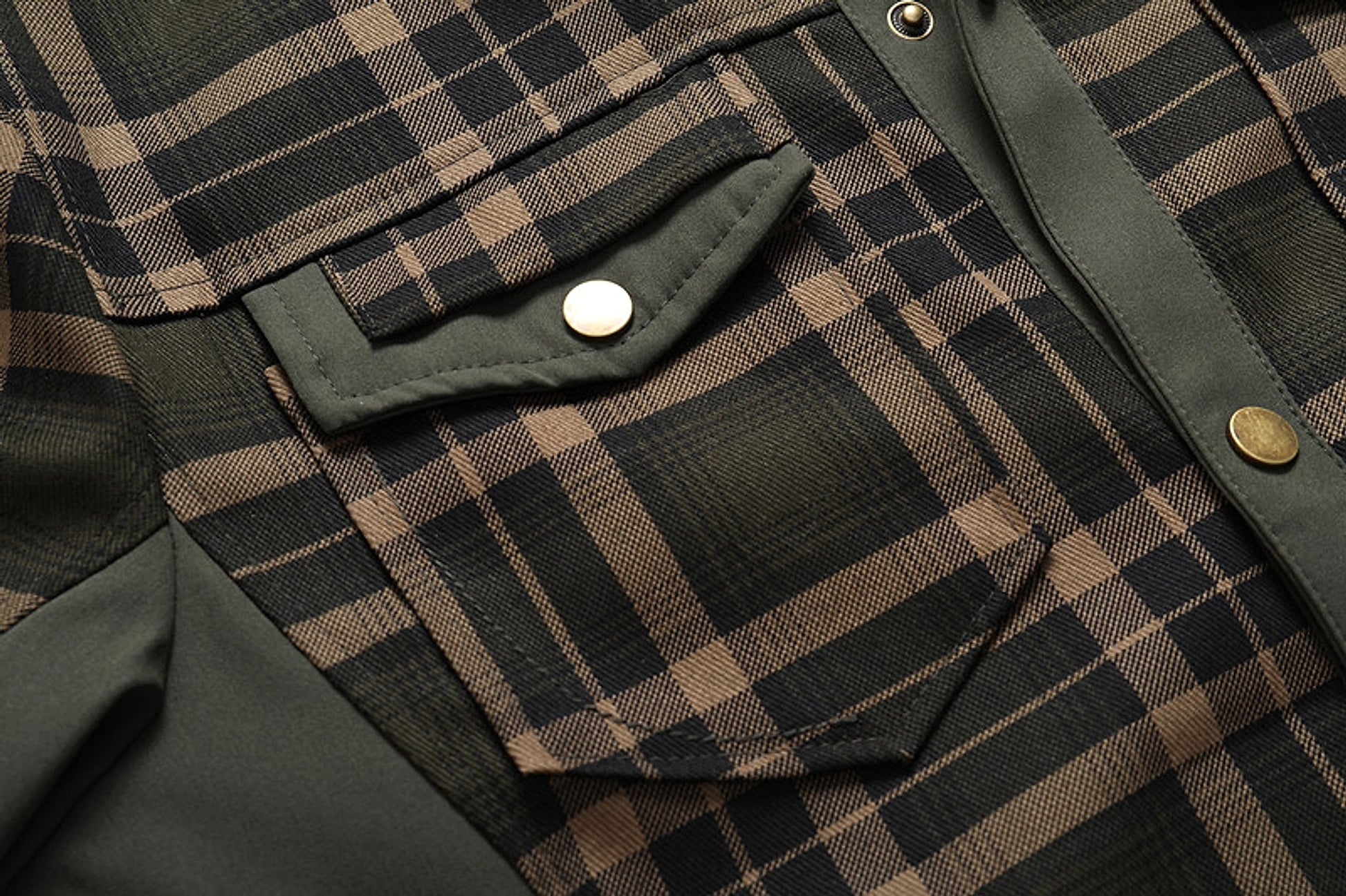 A.1 Men's Fashion Casual Plaid Shirt Jacket - enhanced image 5