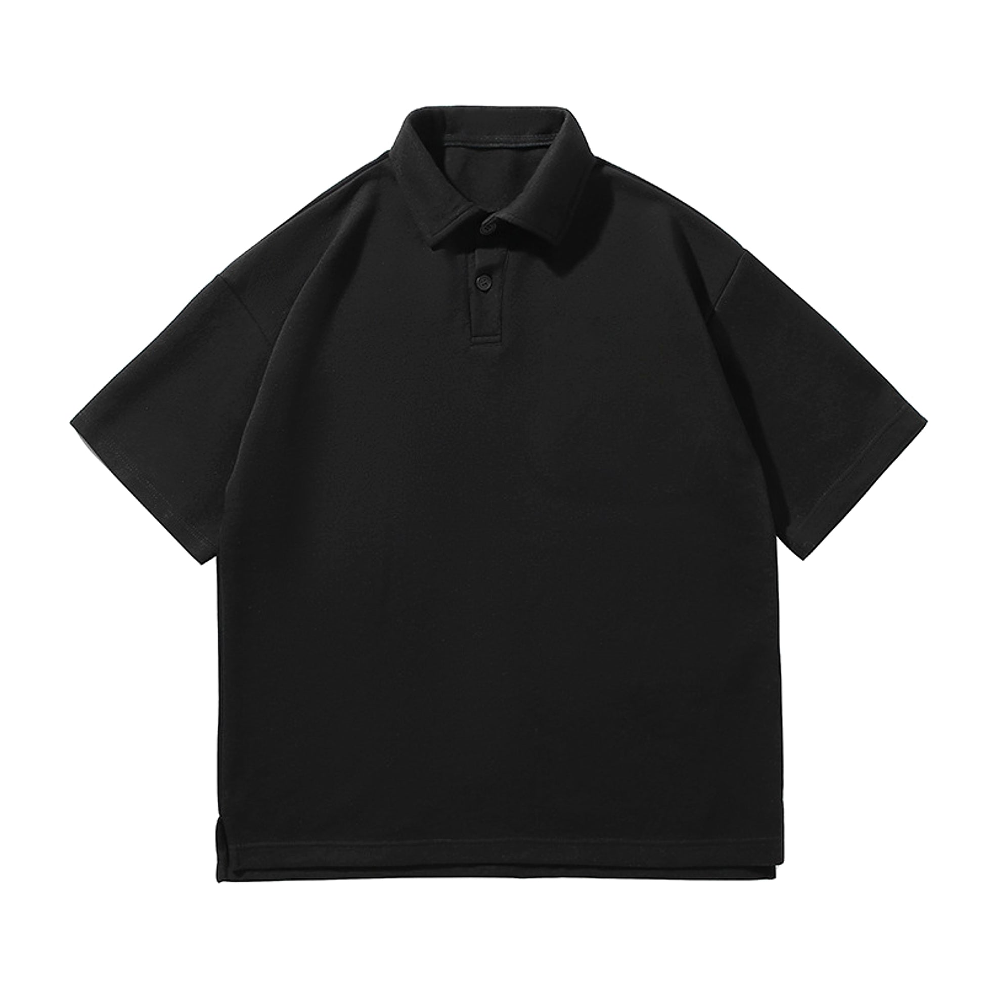 Men's Fashion Casual Solid Color Polo Collar Shirt Top - enhanced image 5