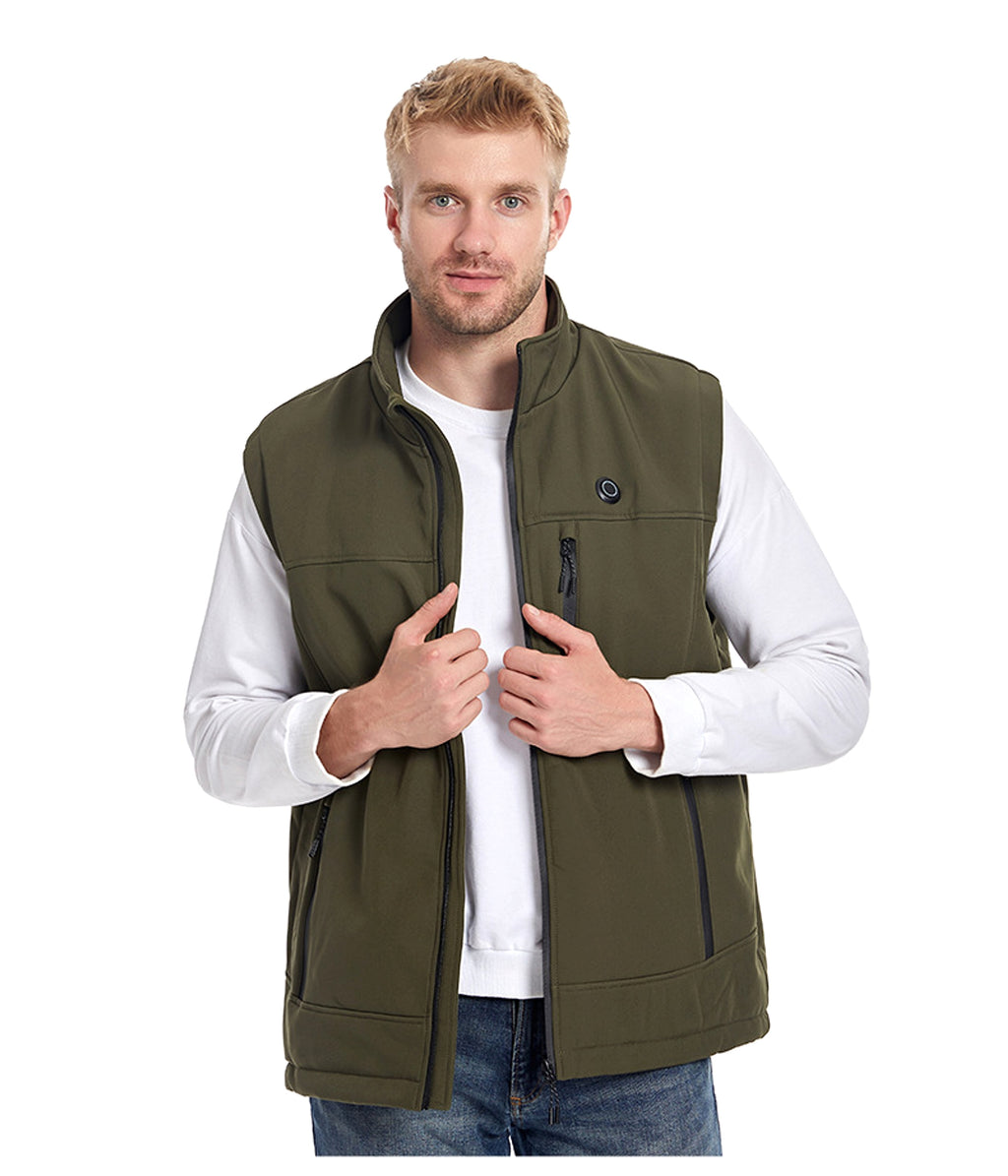 Men's Heated Softshell Vest – Rechargeable Thermal Outdoor Sportswear - enhanced image 5