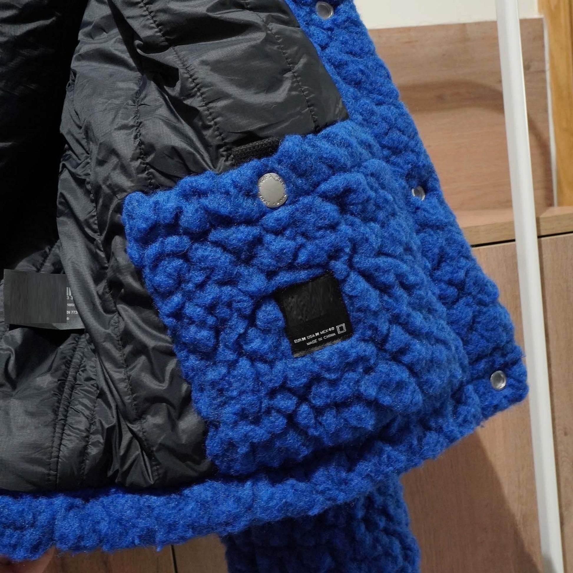 Men's Klein Blue Loose Version Imitation Lamb Wool Fleece Jacket - enhanced image 5