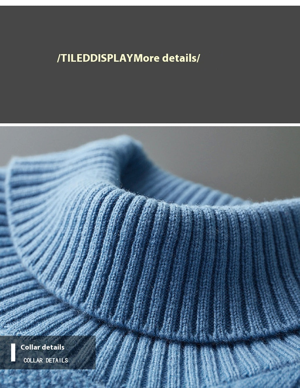 Men's Lapel High Collar Thick Loose Casual Knitted Sweater - enhanced image 5