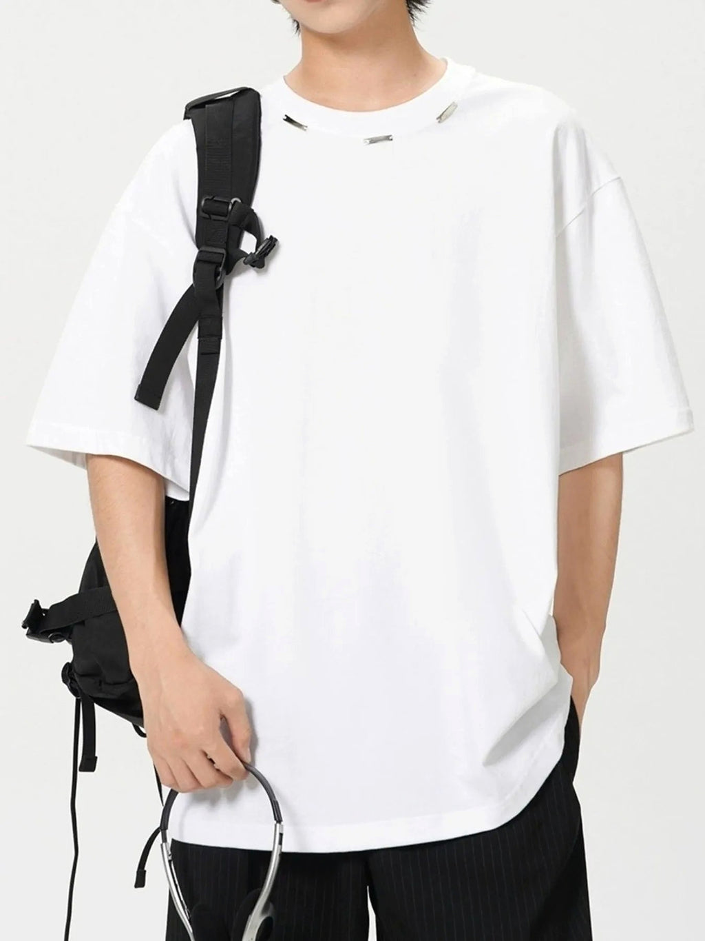 Men's Plus Size Oversized Crew Neck Short Sleeve T-Shirt - enhanced image 5