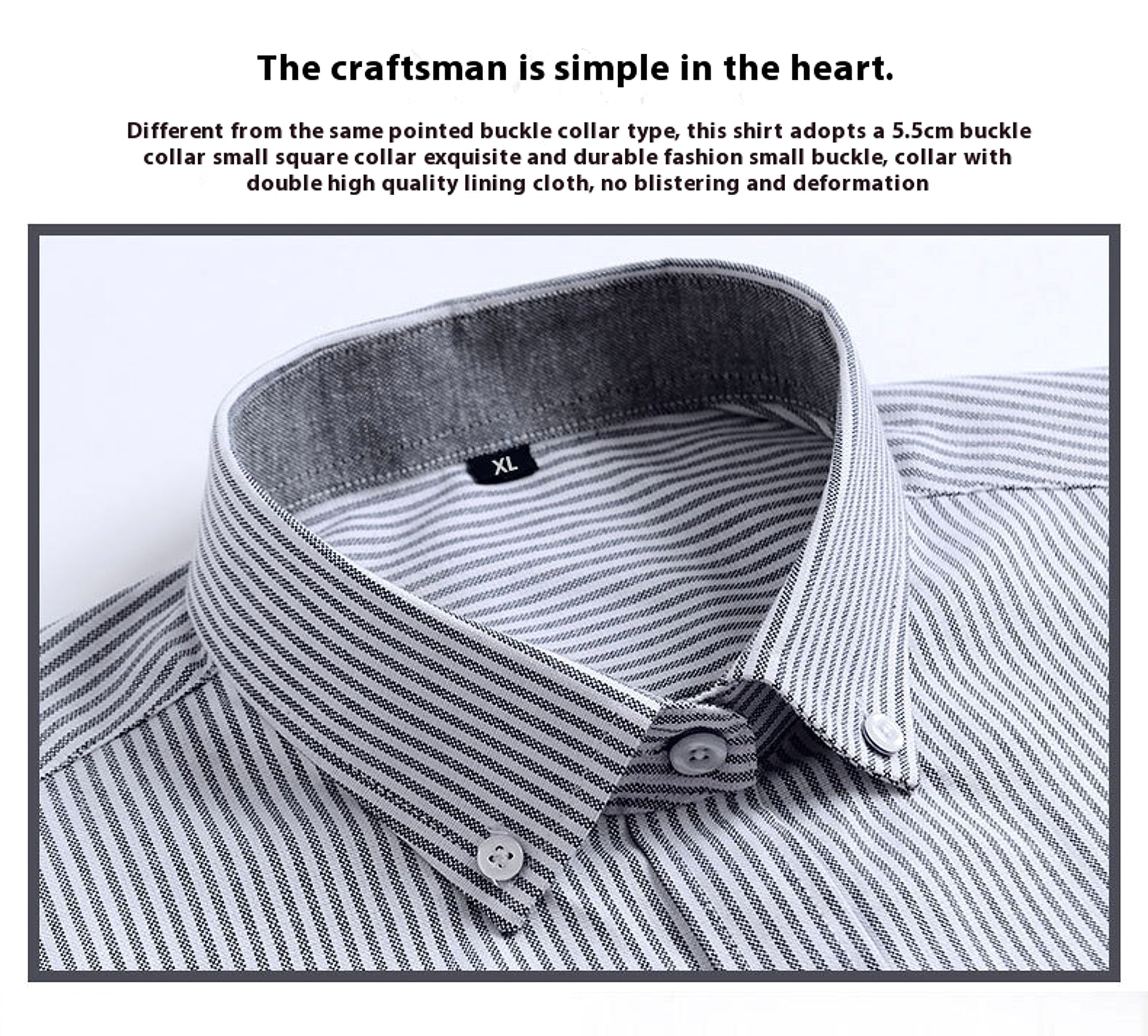 Men's Purified Cotton Long Sleeve DressShirt Anti-wrinkle Heartless Slim Fit - enhanced image 5