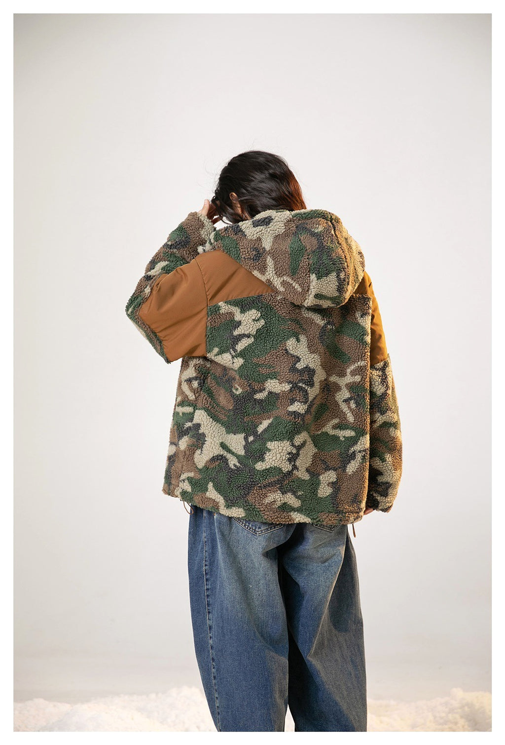 Men's Retro Camouflage Hooded Cotton Coat Jacket - enhanced image 5