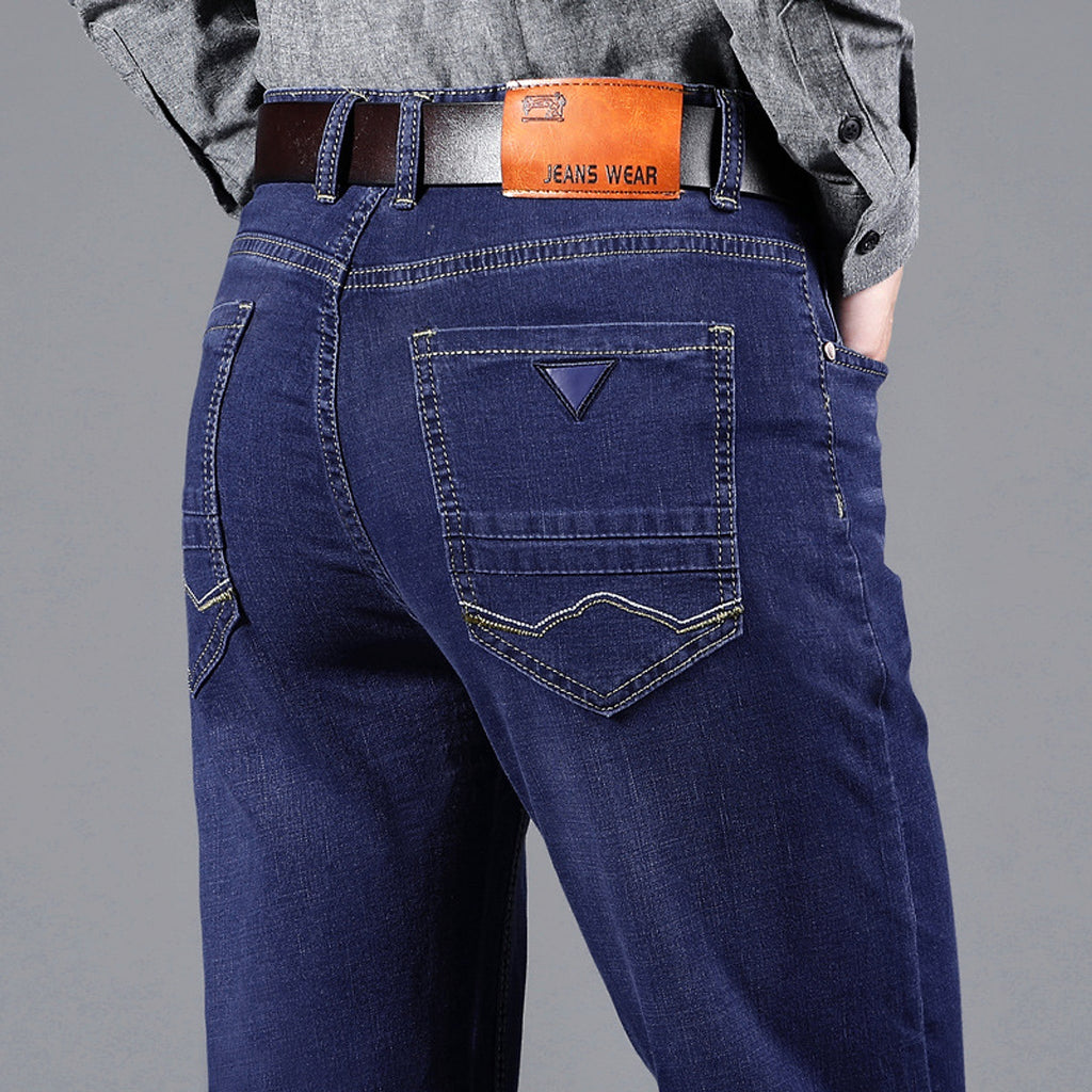 Men's Slim Stretch Slim Straight-leg Jeans - enhanced image 5