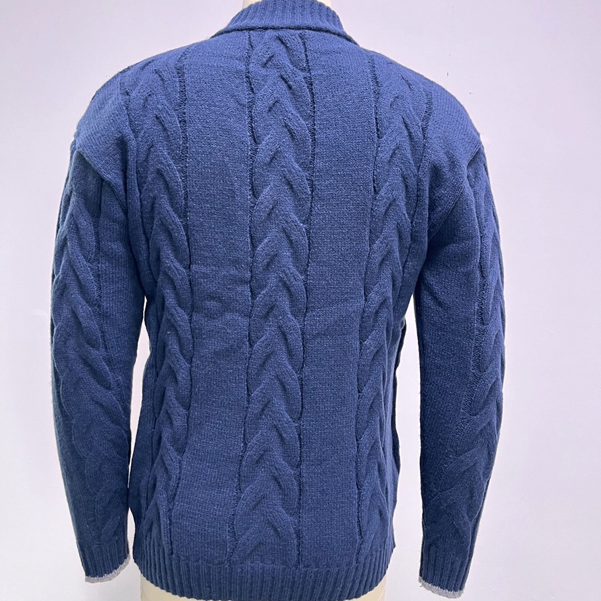 A.1 Men's Solid Color Zipper Knitted Jacket - enhanced image 5