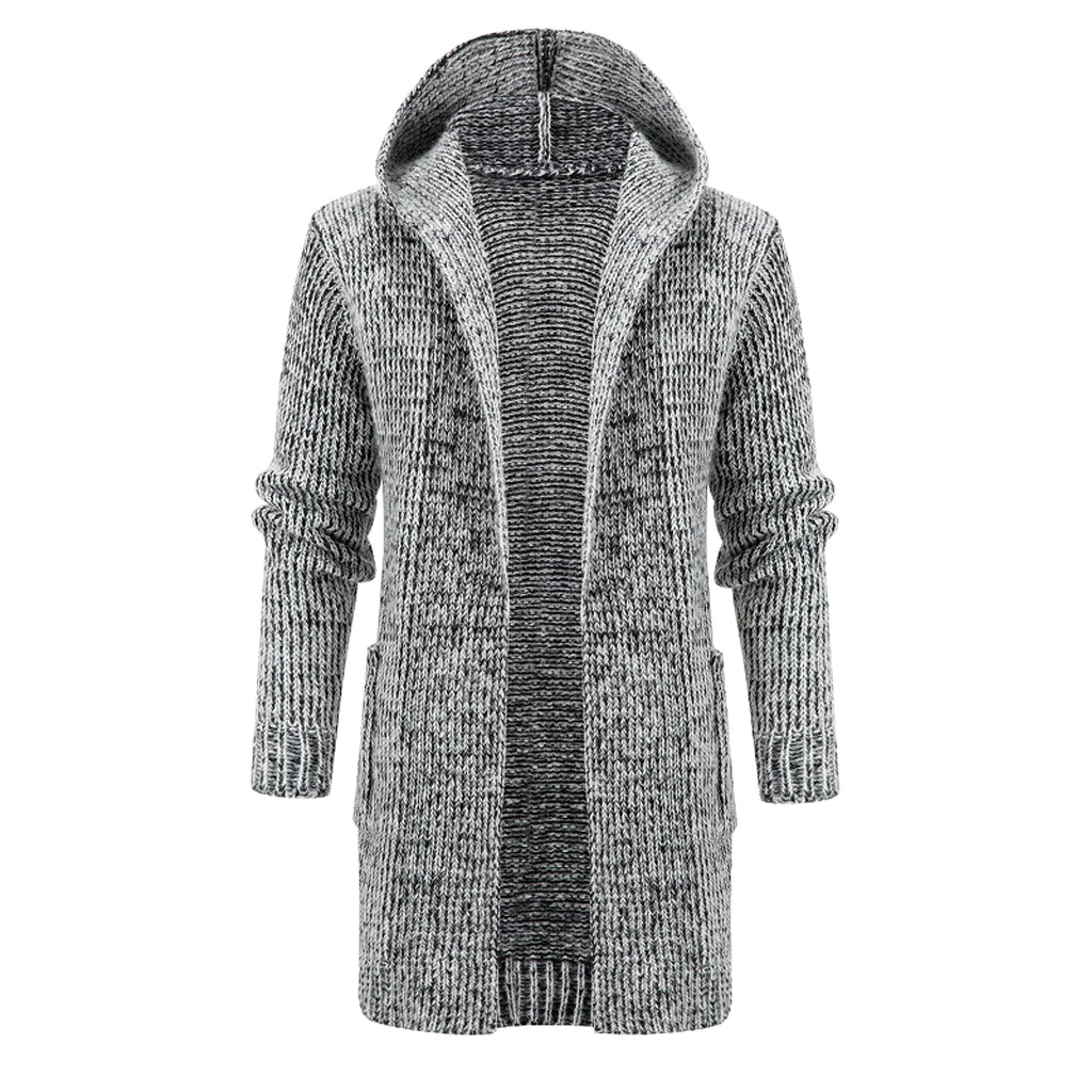 Men's Sweater European And American Style Mid-length Cardigan - enhanced image 5