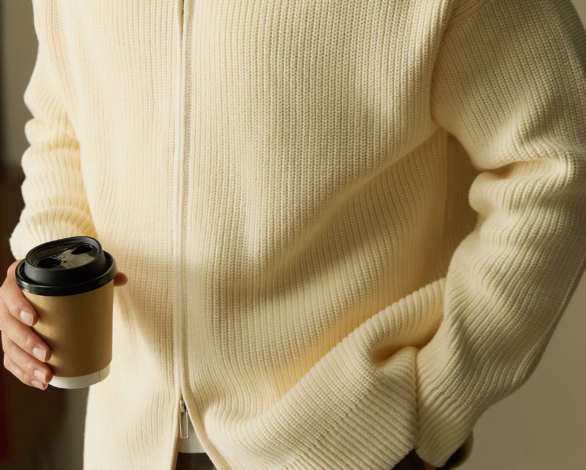 Men's Warm Stand Collar Knitted Cardigan - enhanced image 5