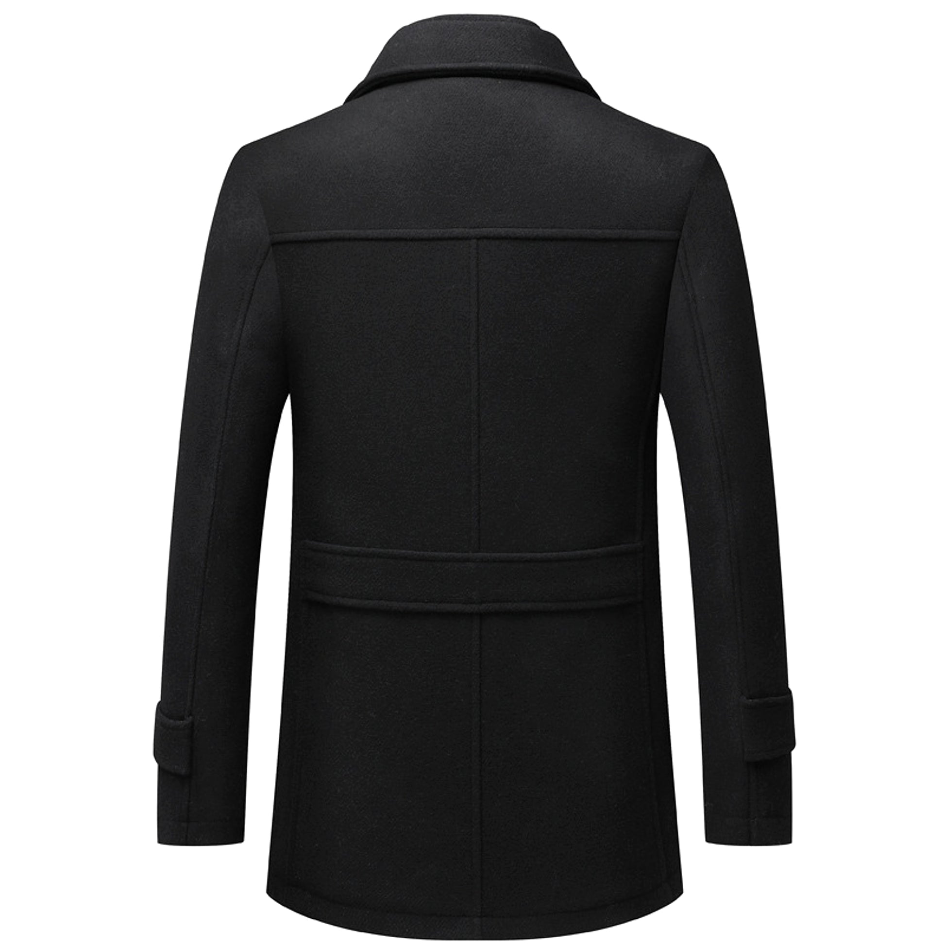 Men's Wool Woolen Thickened Overcoat Jacket - enhanced image 5