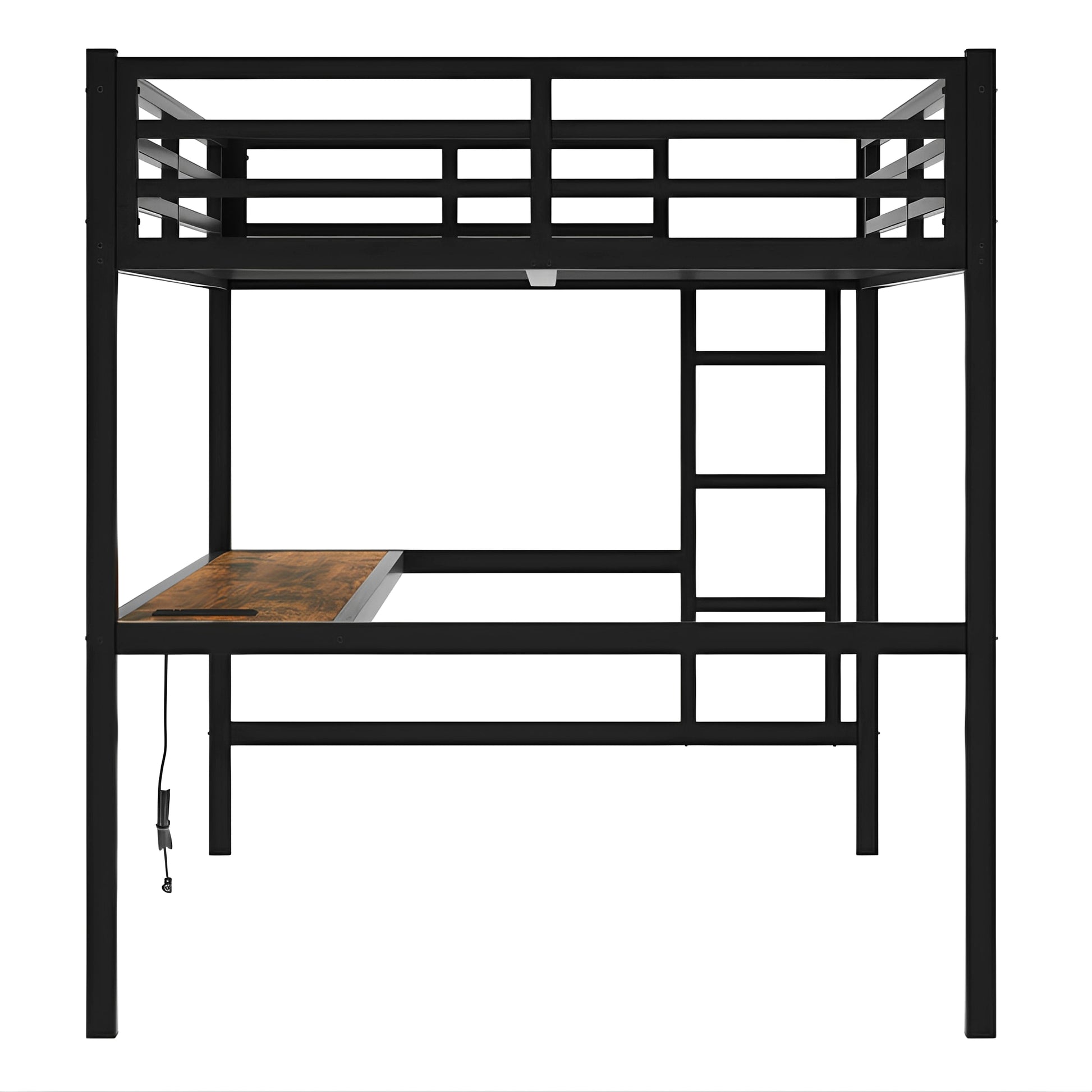 LuneluX_Home – Full Metall Loft Bed with Desk & Ambient Light - enhanced image 5