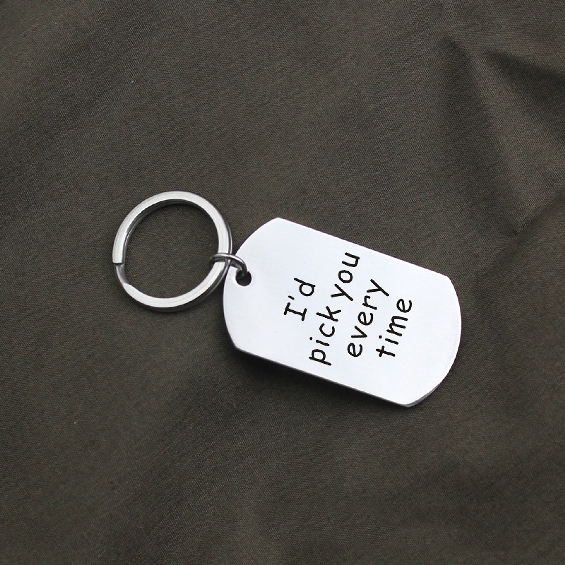 Custom Engraved Titanium Steel Keychain – Personalized Gift - enhanced image 5