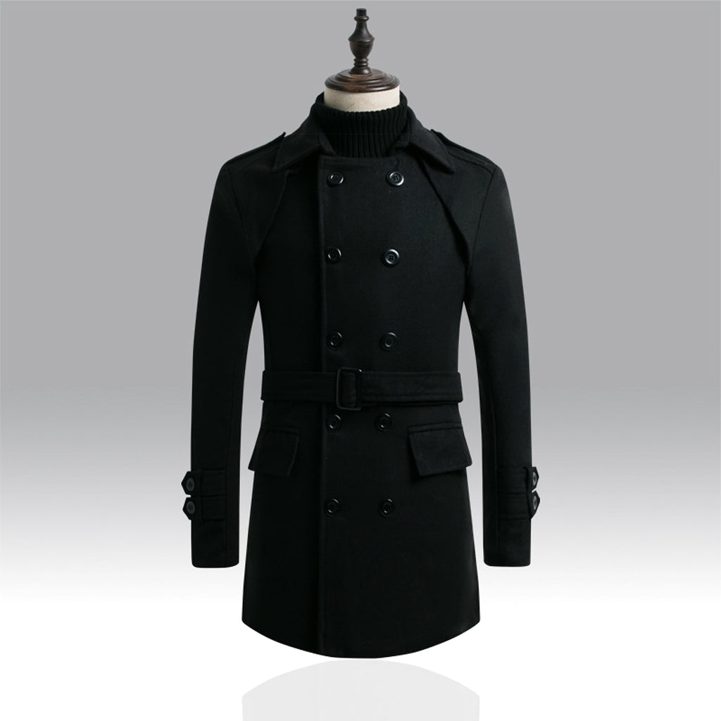 MetroTailor™ Men's Wool Coat – Refined Elegance & Comfor - enhanced image 5
