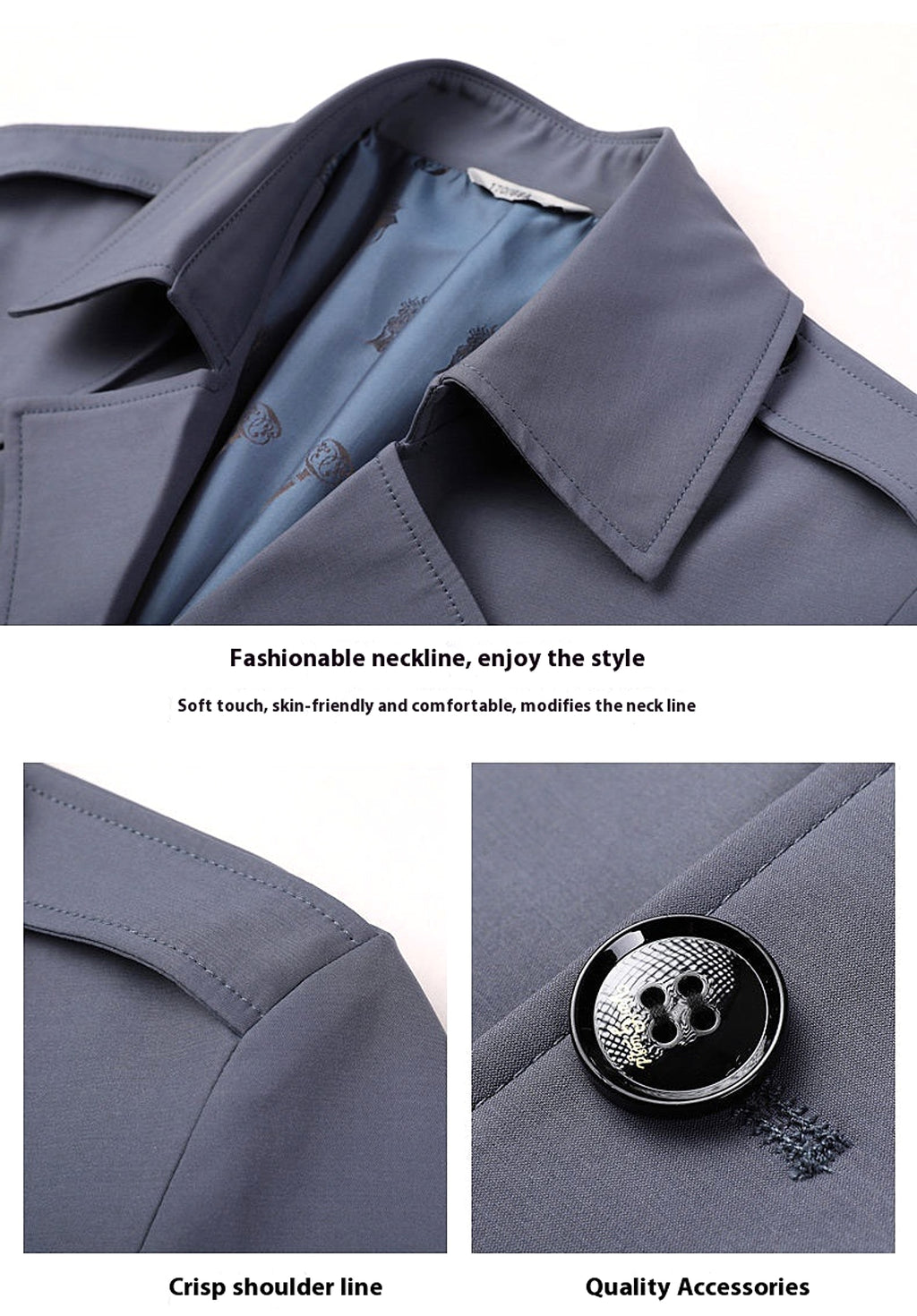UrbanLayer™ – Mid-Length Trench Coat for Men - enhanced image 5