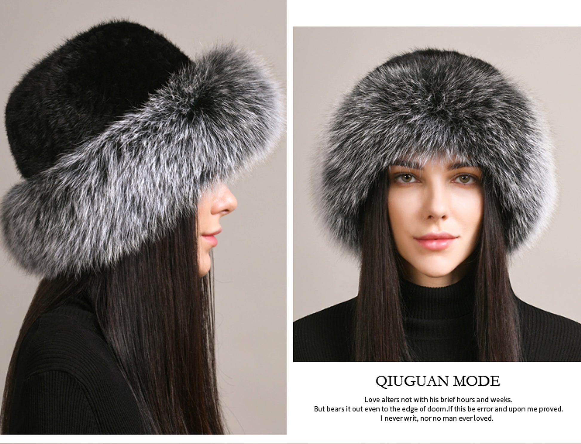 Mink Hair Hat Lady Braided Fur Winter Winter - enhanced image 5