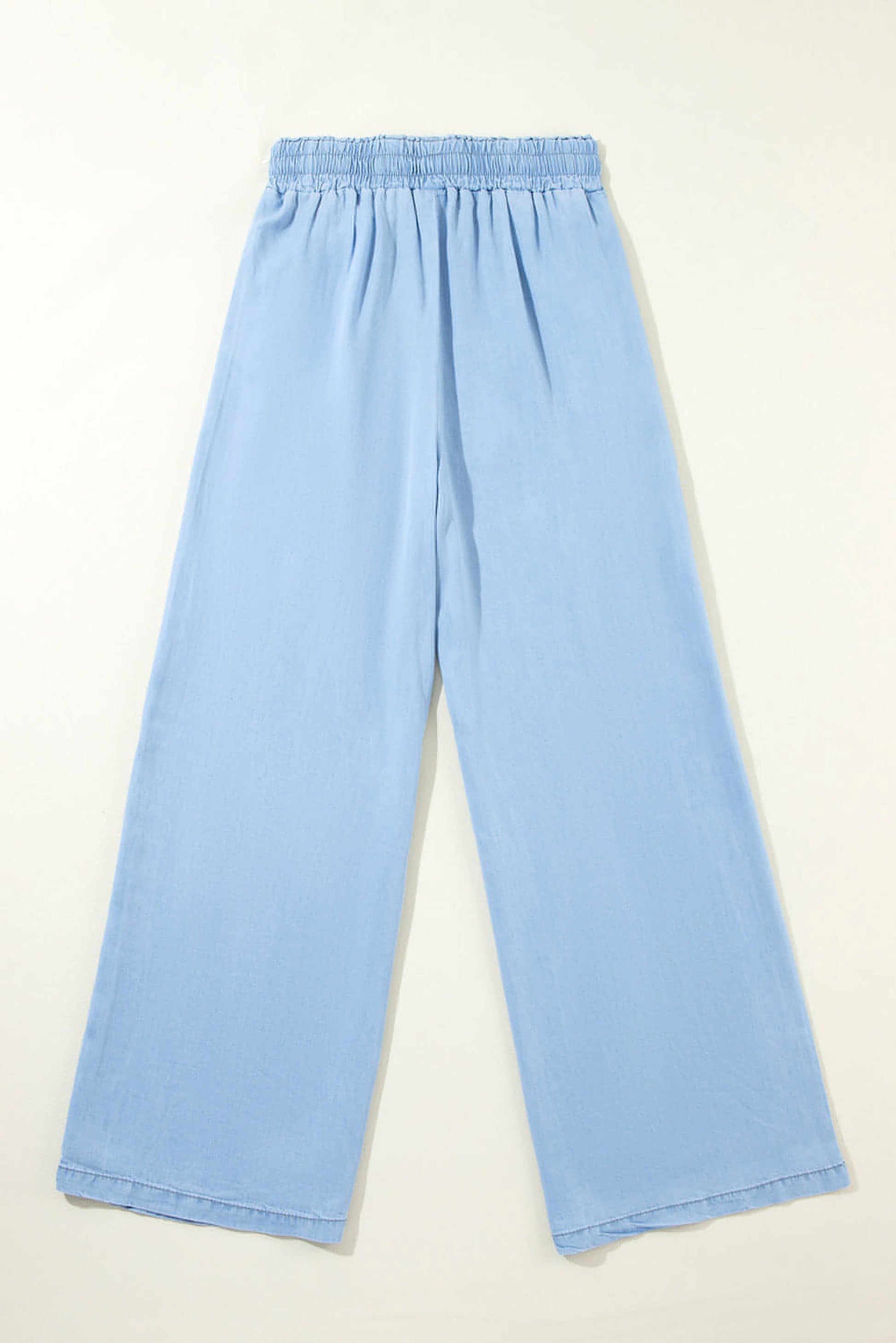 Myosotis Drawstring High Waist Wide Leg Denim Pants - enhanced image 5