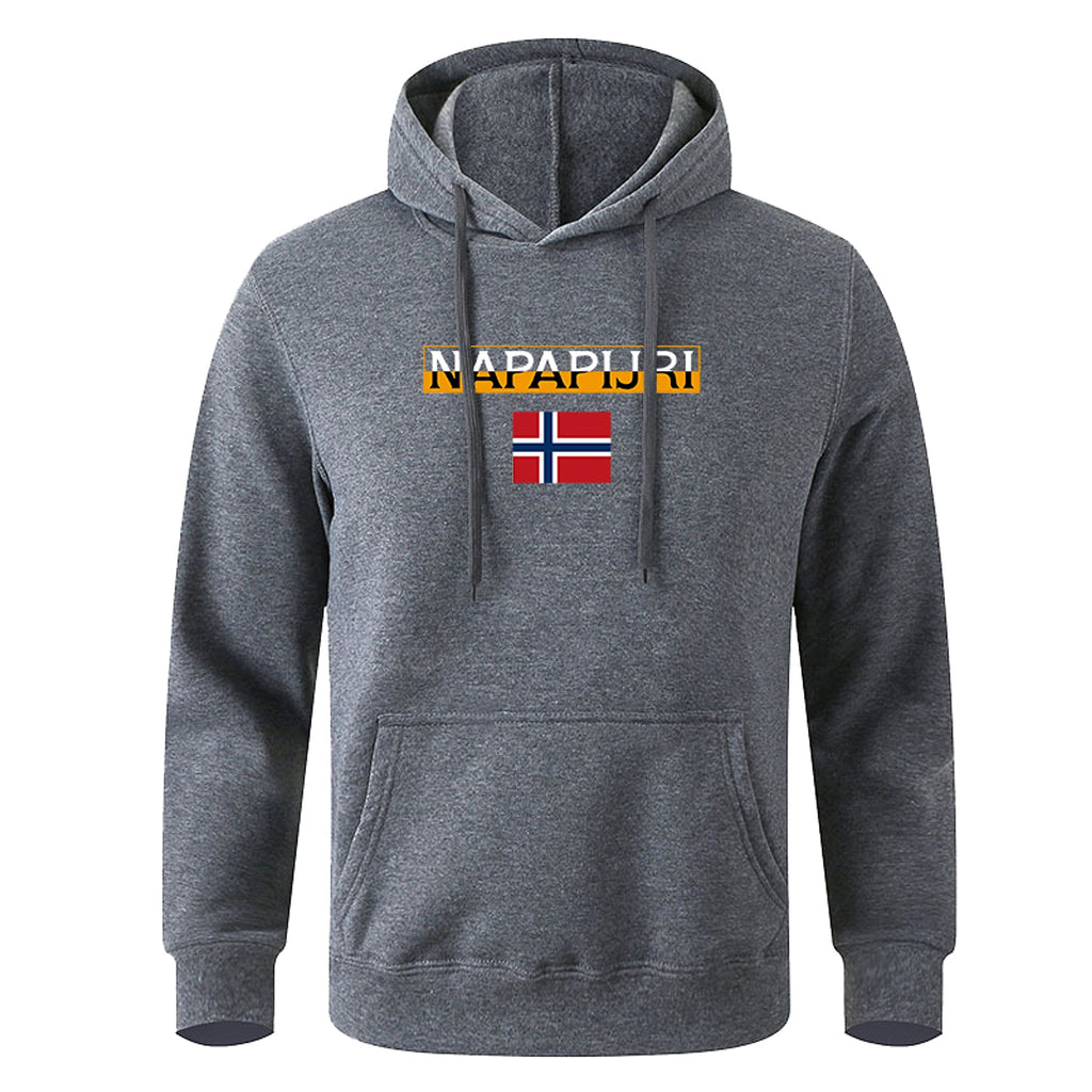 Napapijri Men's Pullover Hoodie Printed Sweater Casual - enhanced image 5