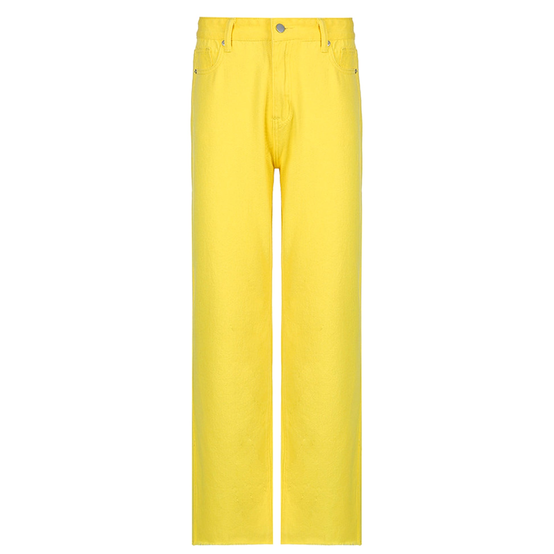 Net Red Colored High-Waist Jeans Women - enhanced image 5
