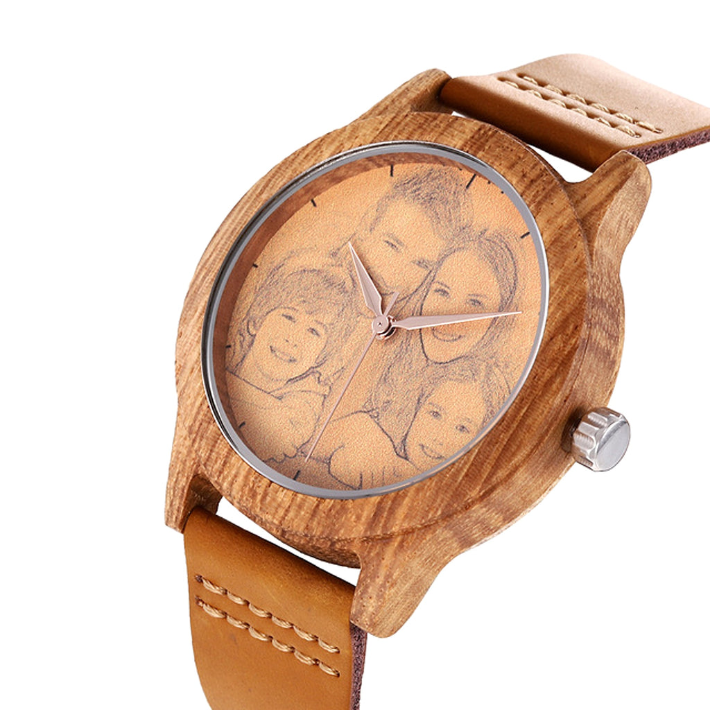 New Cross-Border Wooden Men'S  Commemorative Gift Custom  Oem Self-Built Station Watches - enhanced image 5