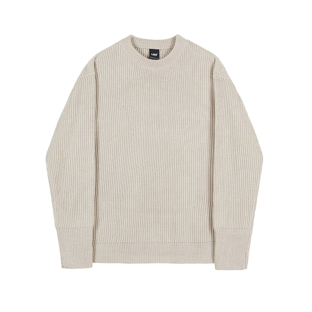 New Korean Style Trendy Loose Round Neck Knitted Coat Sweater Men - enhanced image 5