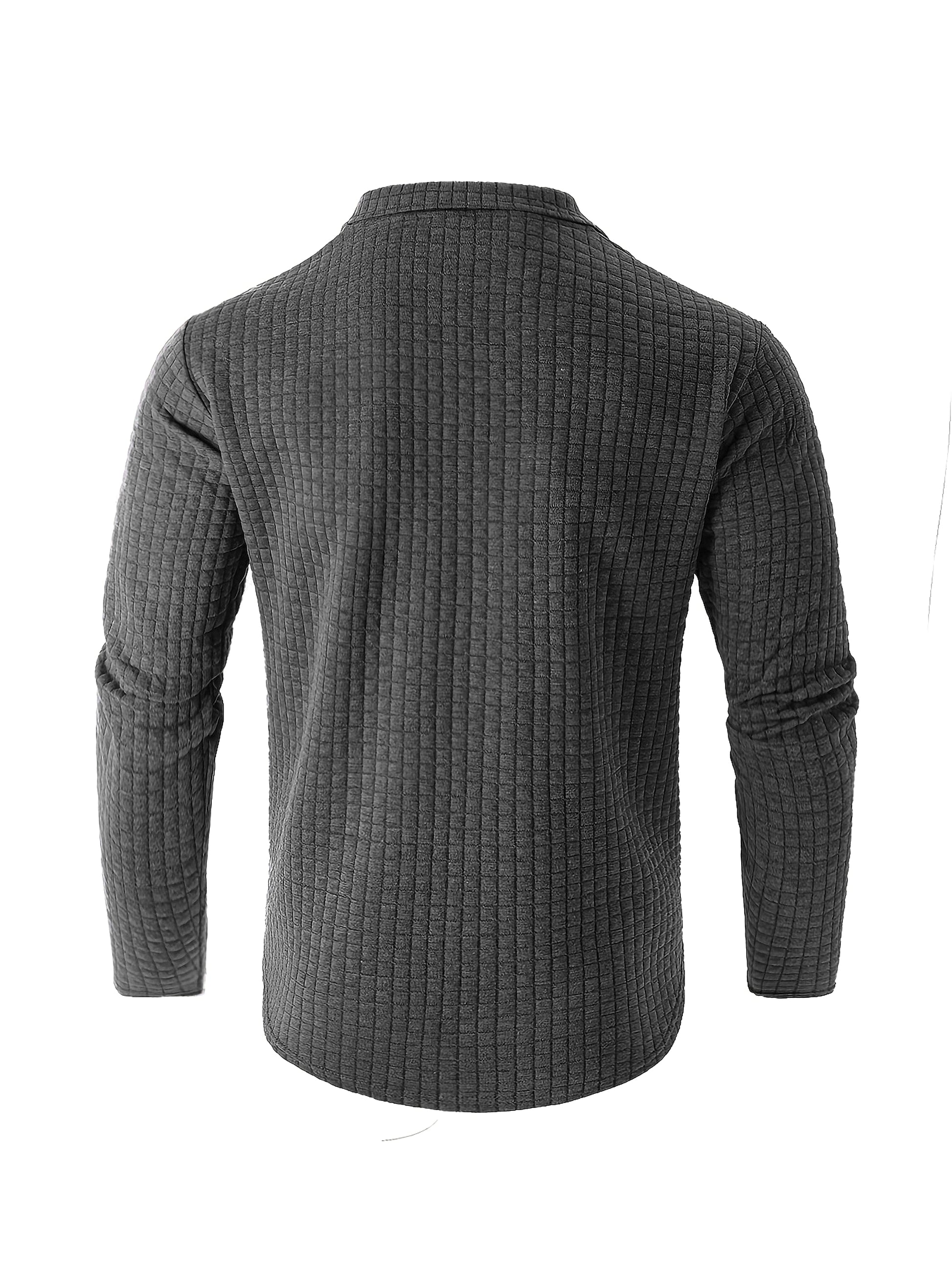 Outdoor Stand Collar Half Zip Training T-shirt Waffle Sports Bottoming - enhanced image 5