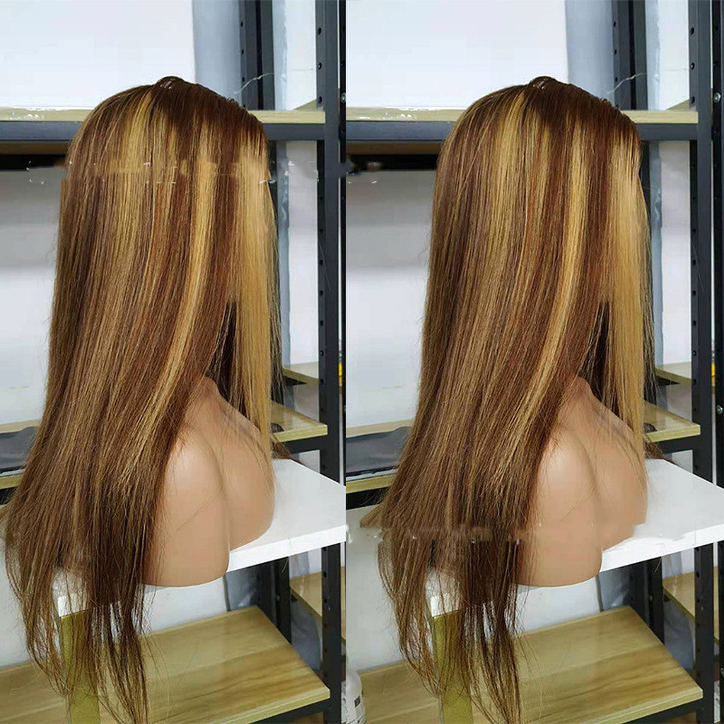 LuxeFlow HairReal Hair Wig Lace Wig 4X4 Straight Lace Front Wig - enhanced image 5