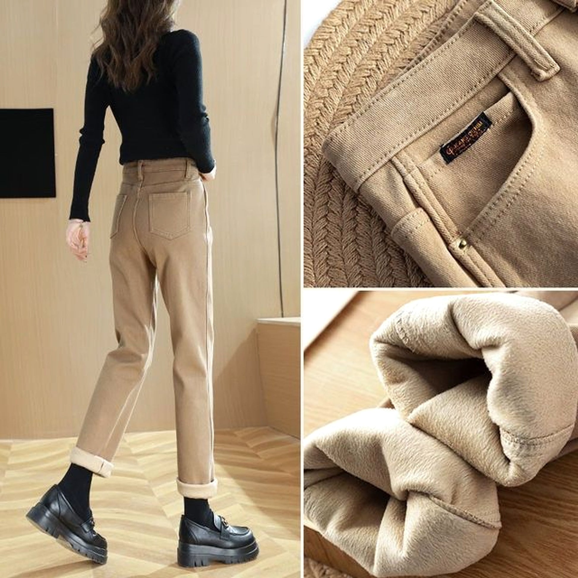 Plush Jeans For Women In Winter - enhanced image 5