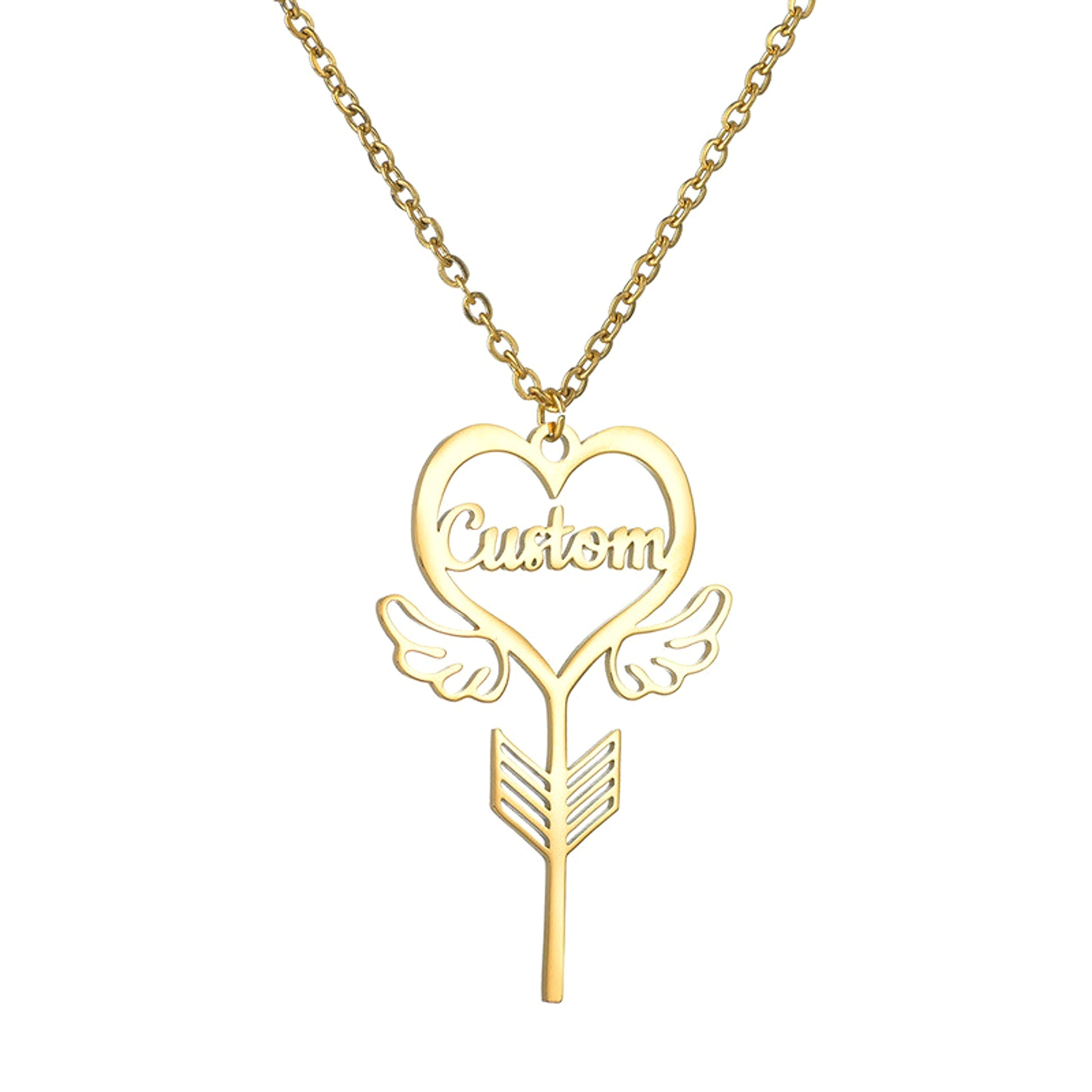 Popular Name Necklace Small Design Sense Love Butterfly Shape Key Pendant Necklace Gift - enhanced image 5