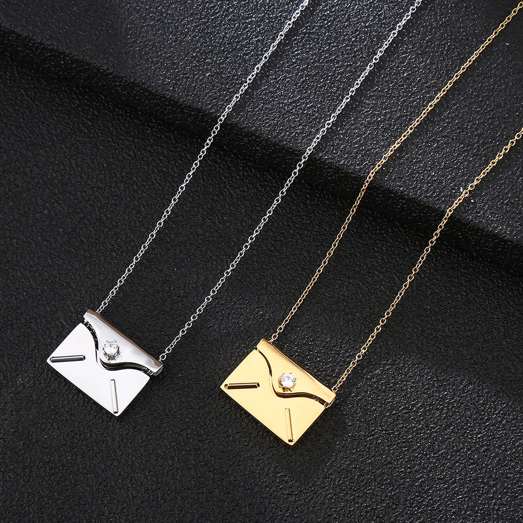 Pullout Envelope Couple Necklace DIY Personalization - enhanced image 5