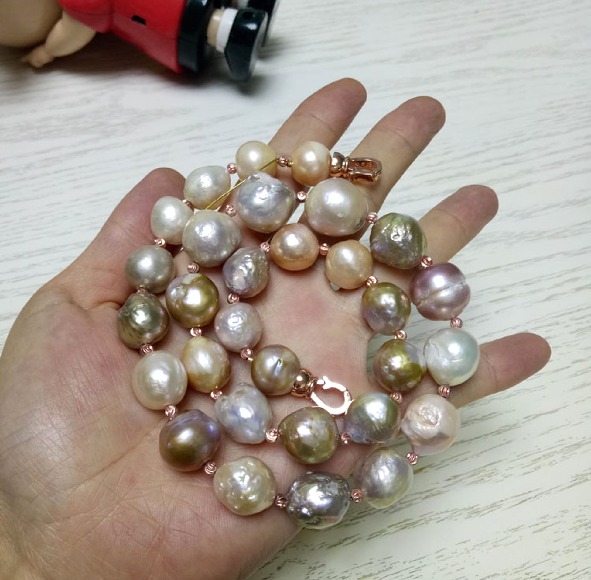 Pure Natural Oversized Pearl Long Necklace Personality Luxurious - enhanced image 5