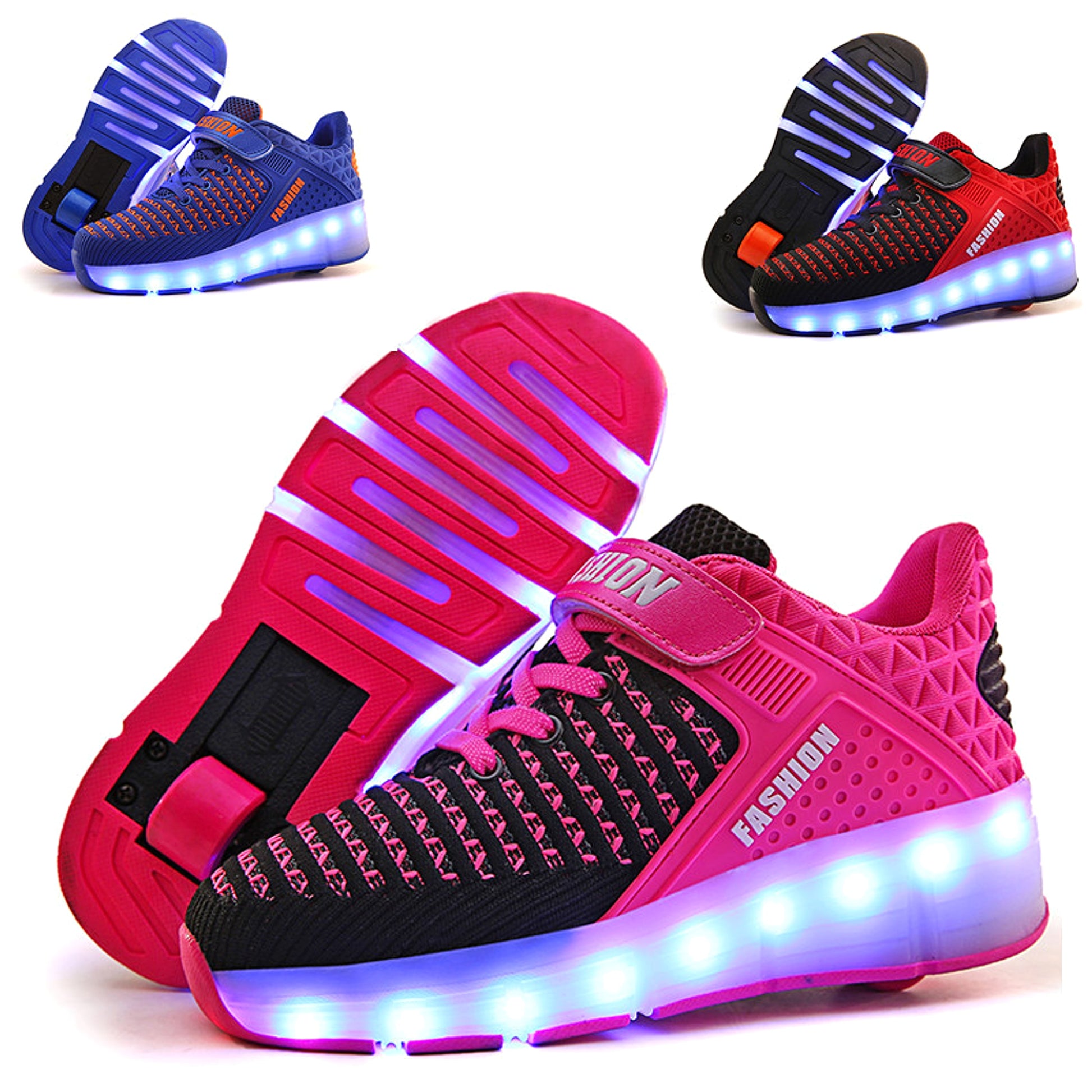 Rechargeable Heelys New Style Children'S Men'S And Women'S Shoes Pulley Student Single And Double RollerAdult Skates - enhanced image 5