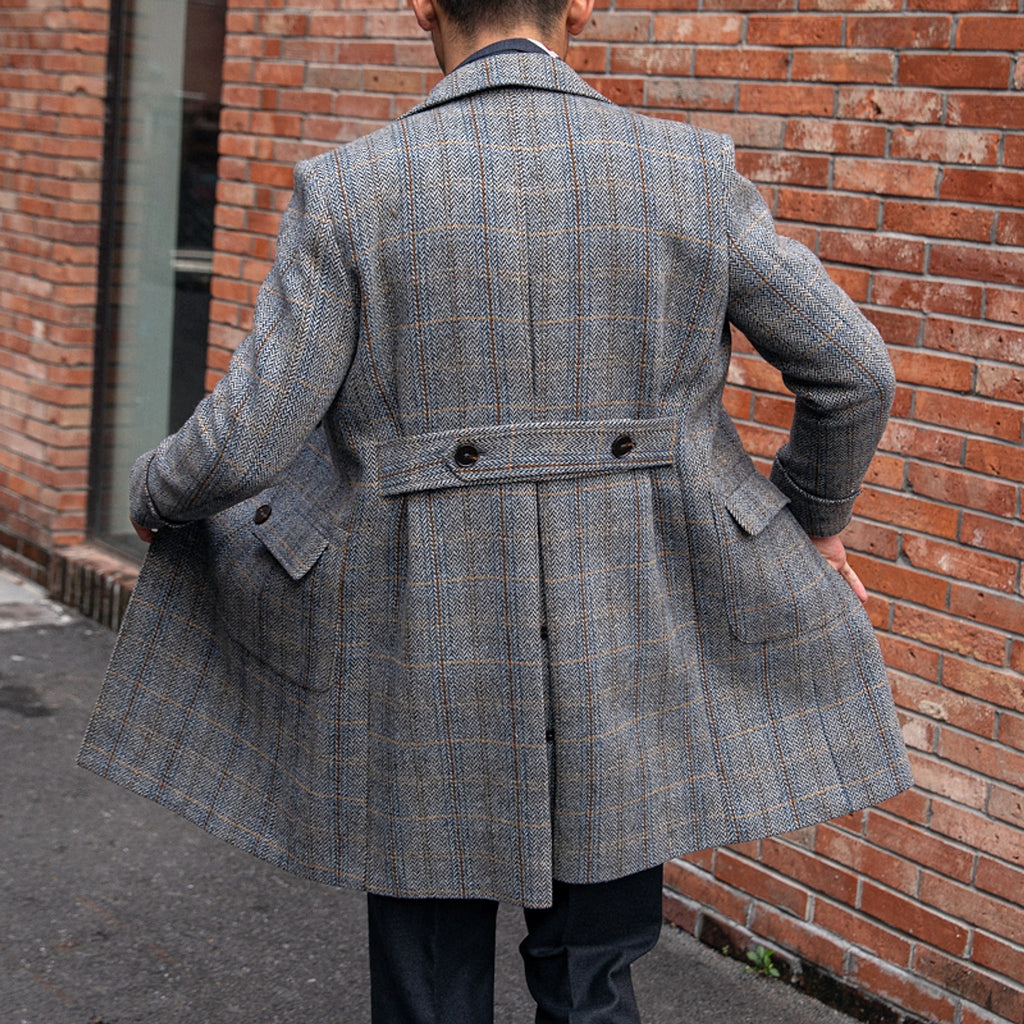 Retro High-quality Wool Plaid Polo Coat - enhanced image 5