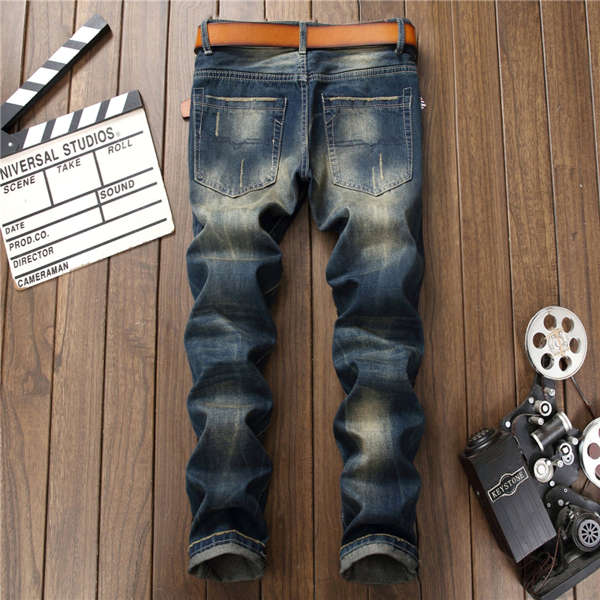 TIGER Cool Trendy Straight Men's Jeans - enhanced image 5