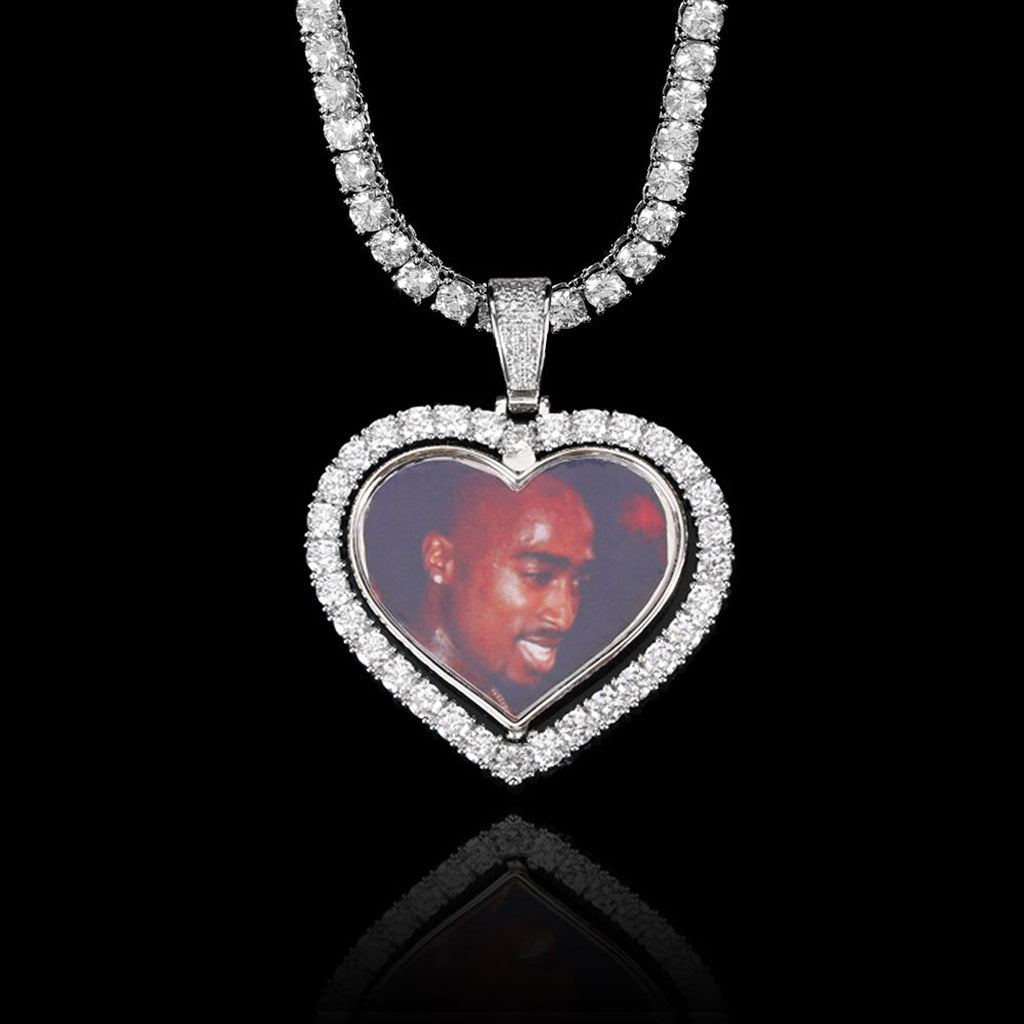 Rotating Double-sided Love Photo Pendant Necklace - enhanced image 5