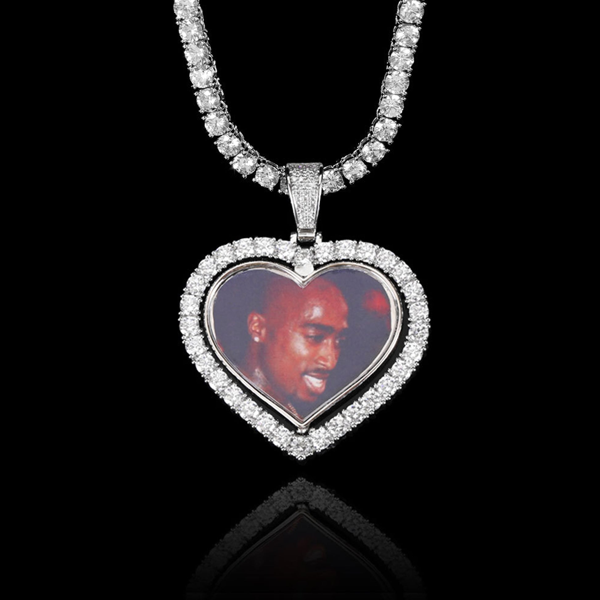 Rotating Double-sided Love Photo Pendant Necklace - enhanced image 5