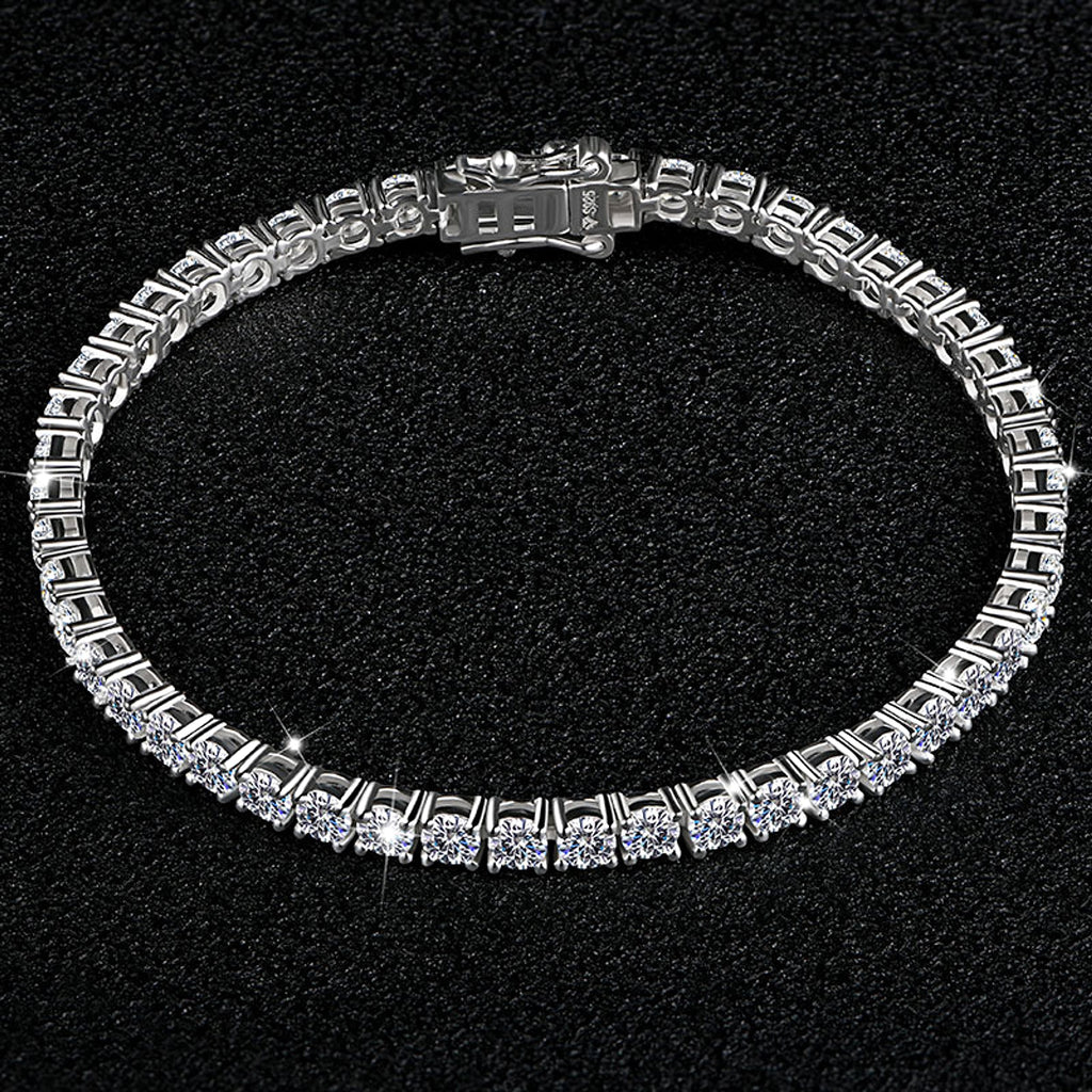 S925 Silver Mosan Diamond Bracelet Female - enhanced image 5