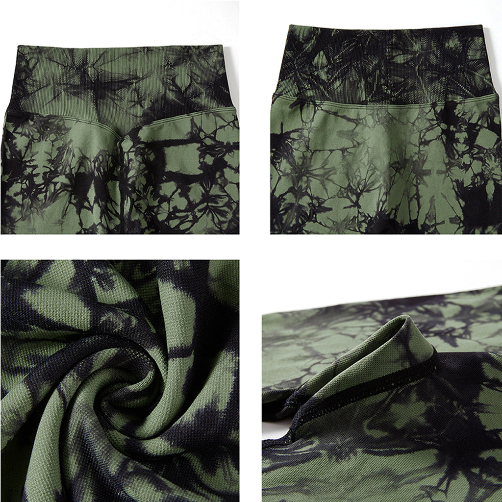 Seamless Tie Dye Leggings Women Yoga Pants Push Up Sport Fitness Running Gym Leggings - enhanced image 5