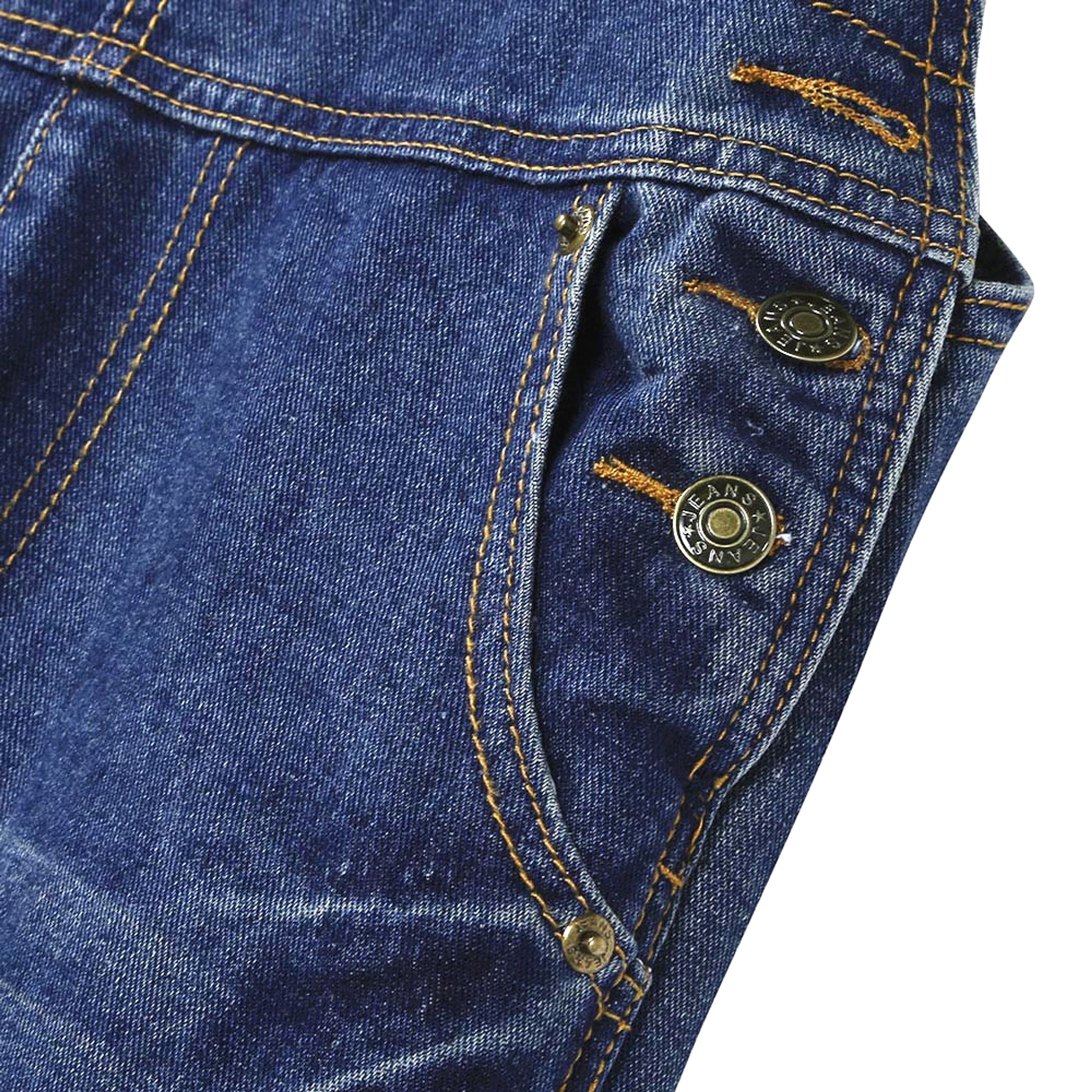 Shredded denim jumpsuit overalls - enhanced image 5