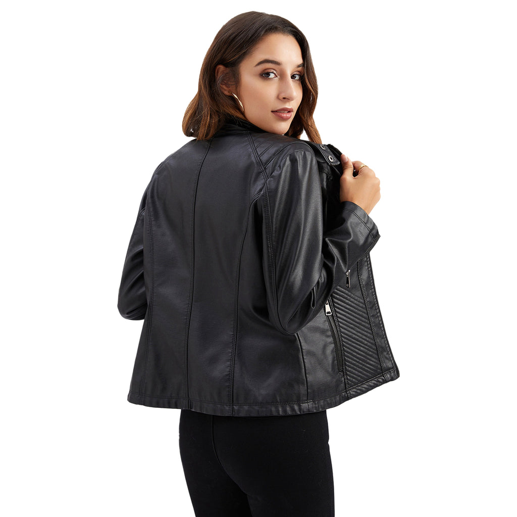 UrbanEdge™ PU Leather Jacket – Sleek Moto Edition - enhanced image 5