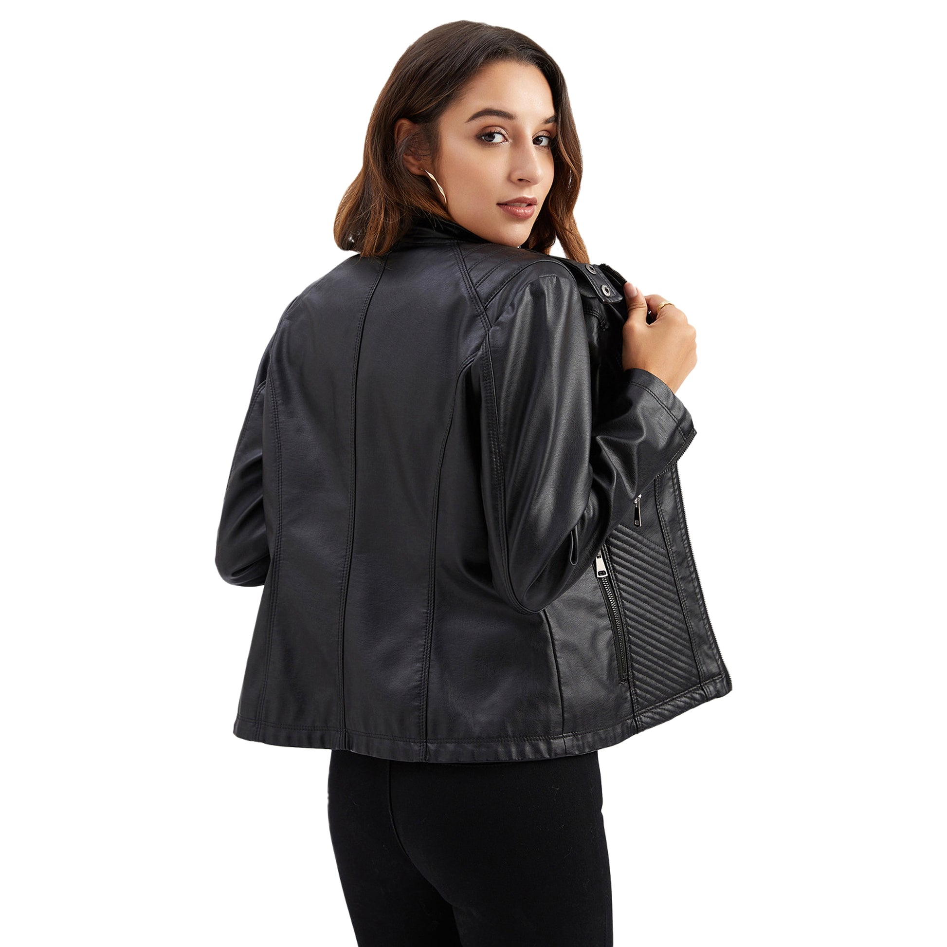 UrbanEdge™ PU Leather Jacket – Sleek Moto Edition - enhanced image 5