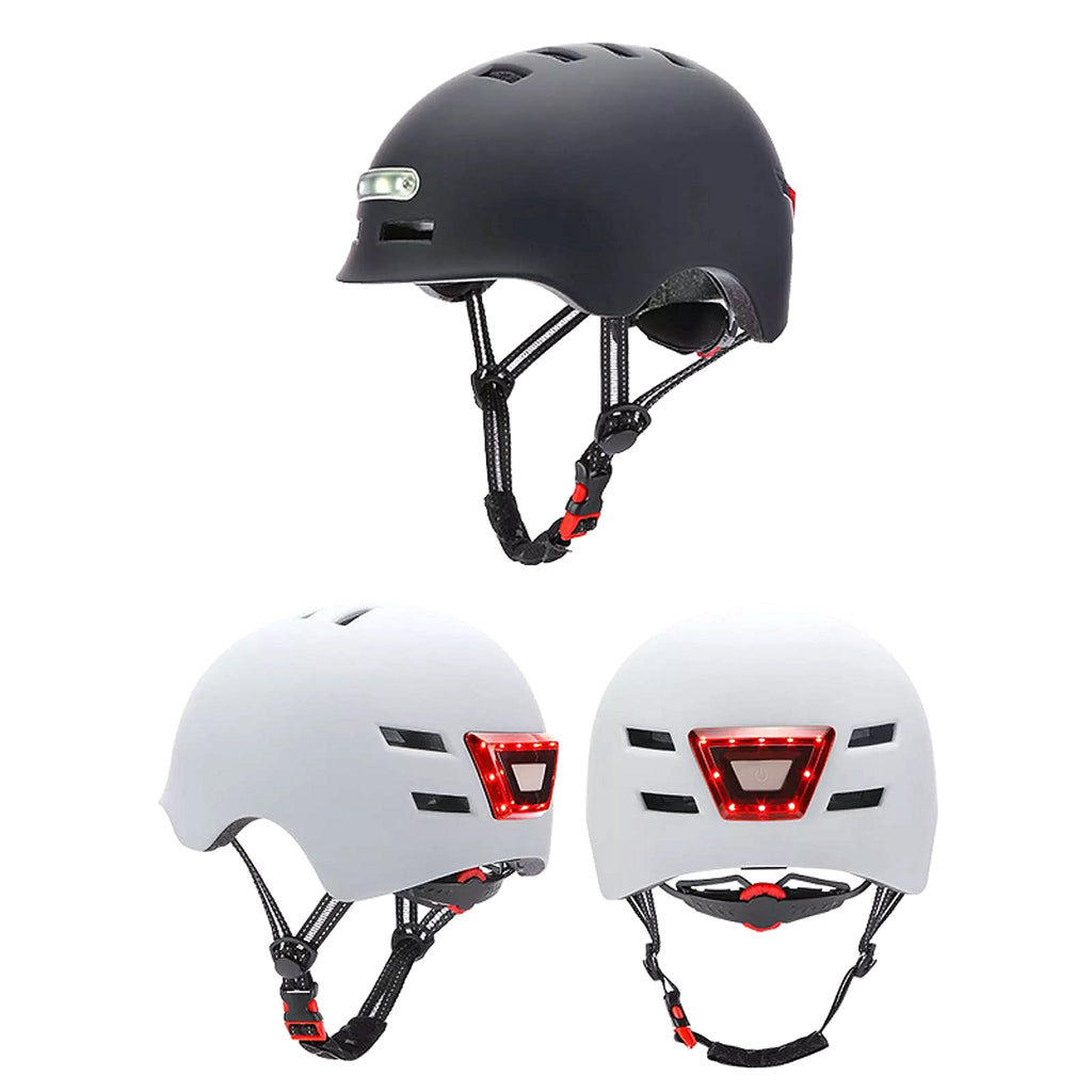 Skateboard Cycling Electric Vehicle Lighting Warning Smart Light Safety Sports Helmet - enhanced image 5