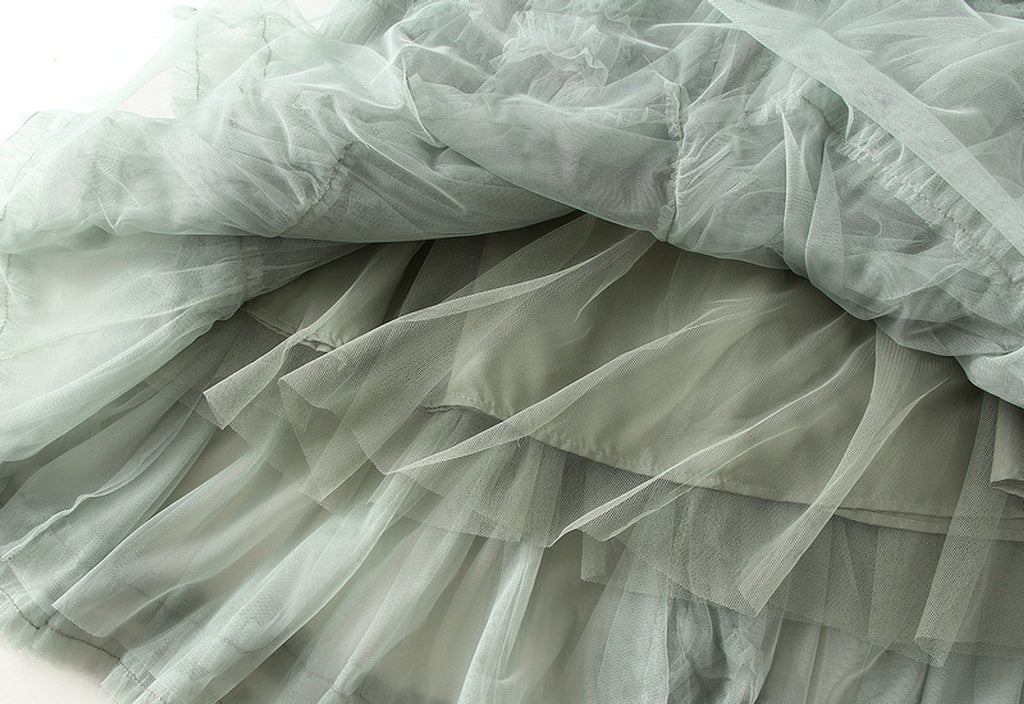 Slimming Multi-layer High-grade Gauze Skirt High-grade Skirt - enhanced image 5