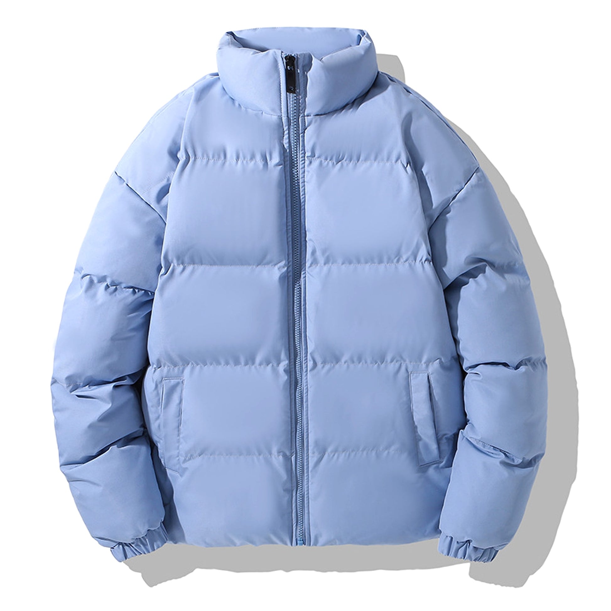 Solid Color Casual Cotton-padded Jacket Men's Clothing - enhanced image 5