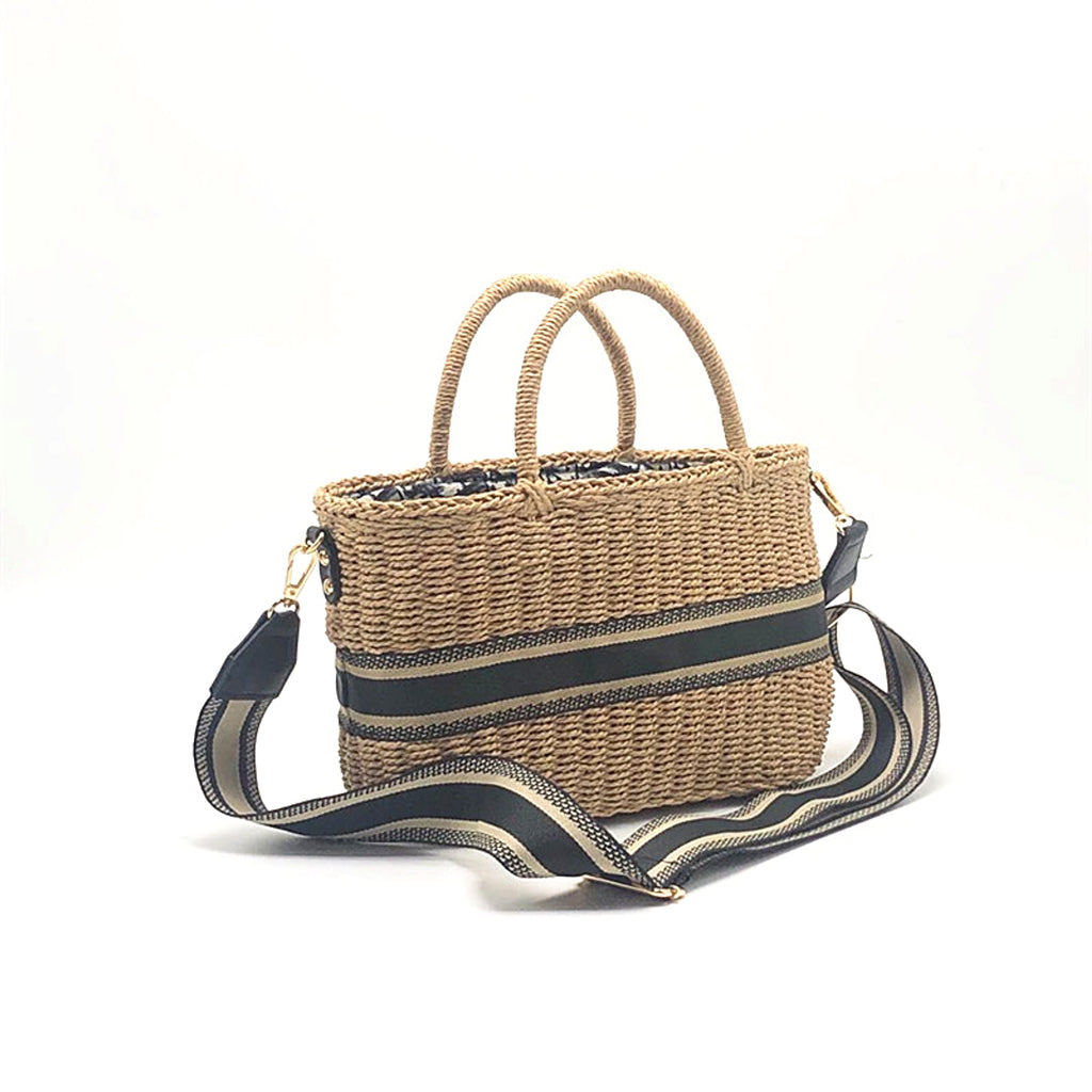 SolunaWeave™ – Coastal Barrel Straw Satchel - enhanced image 5