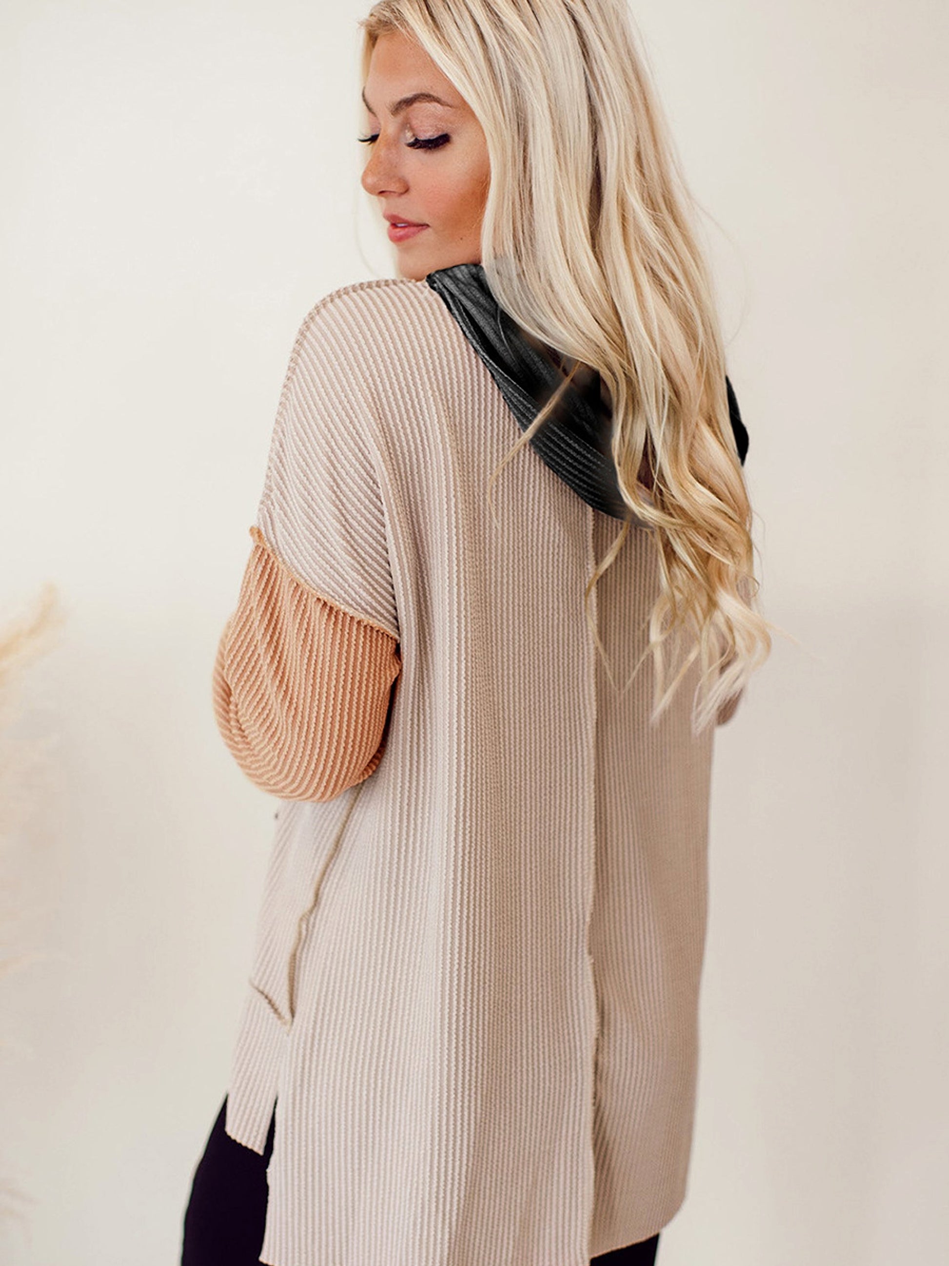Split Long Sleeve Sweater Women's - enhanced image 5