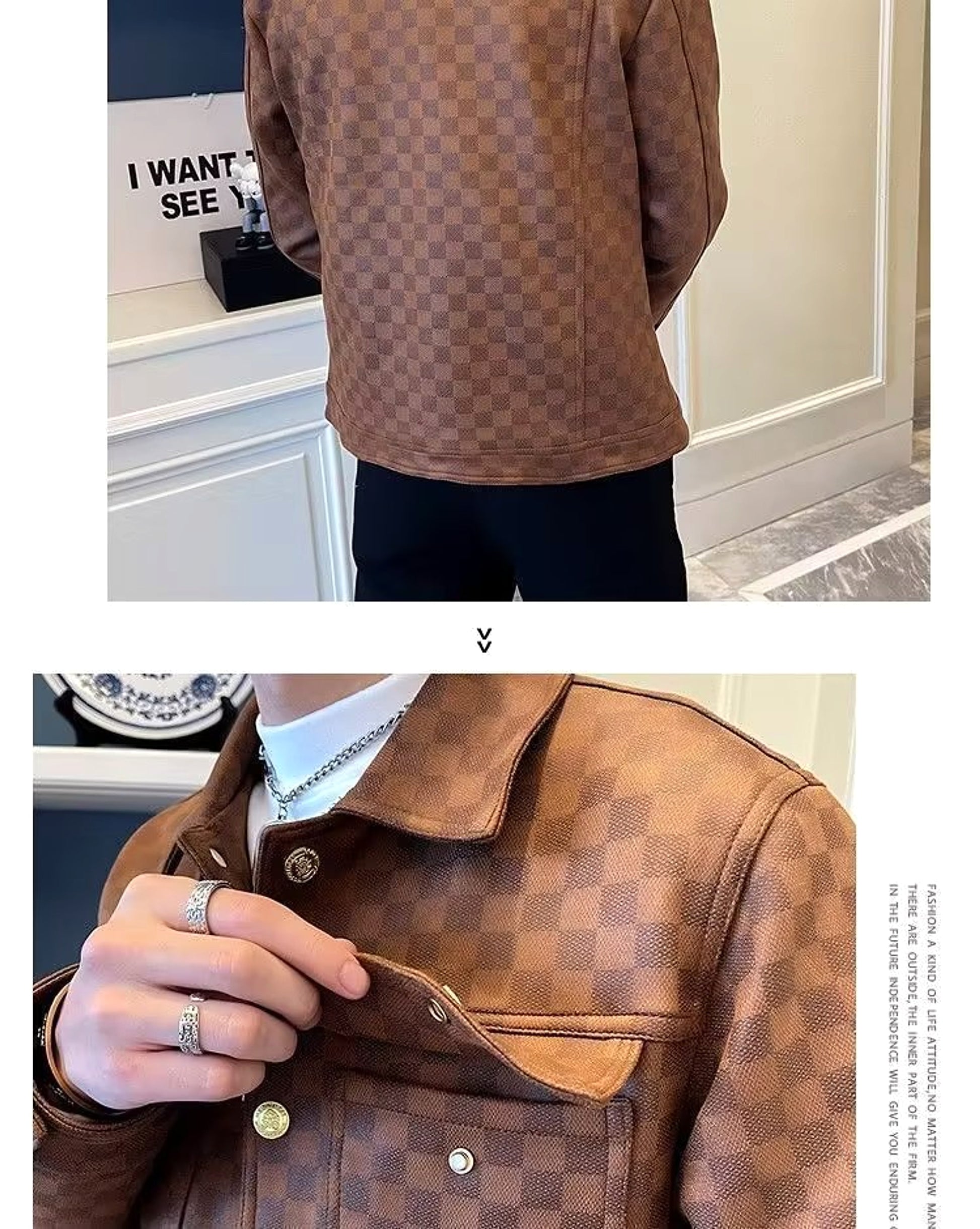 Spring And Autumn Collar Jacket Fashion Men - enhanced image 5