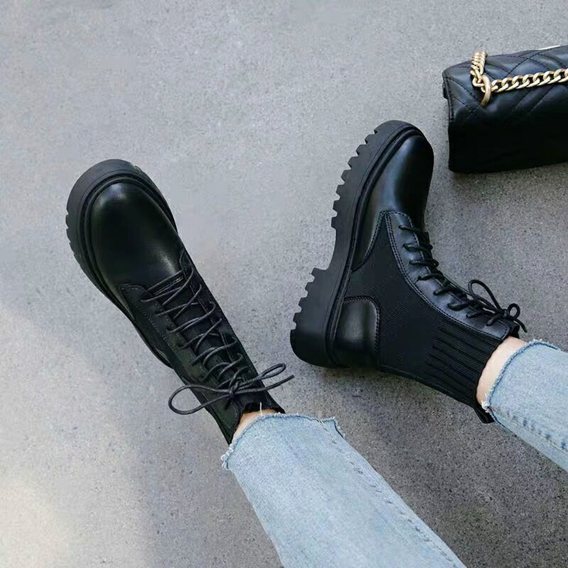 Spring and Autumn new English style Martin boots Women - enhanced image 5