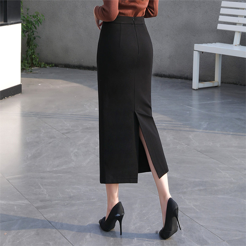 Spring New Back Split Wrap Hip Skirt - enhanced image 5