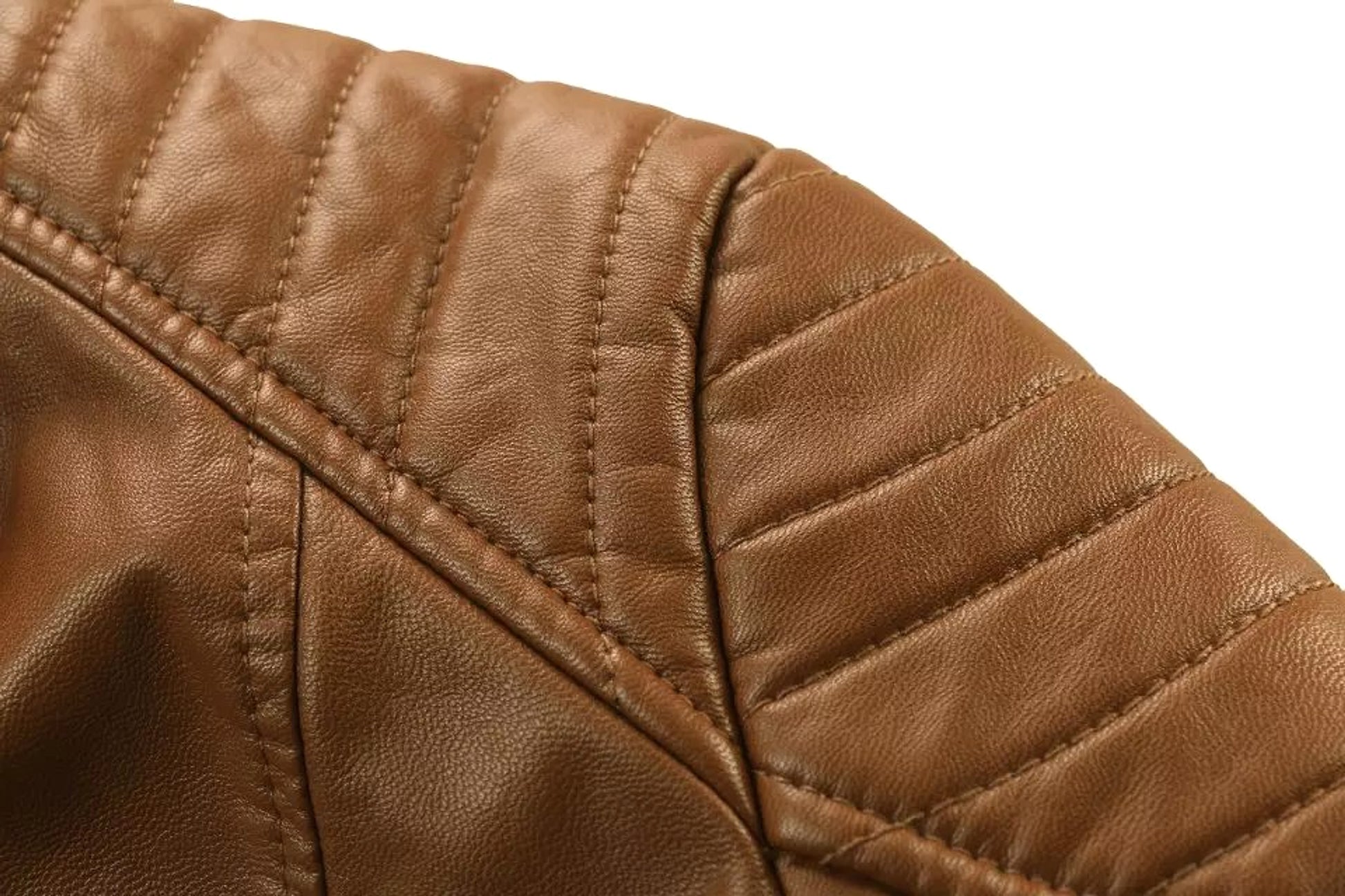 Standing Collar Motorcycle Pu Slim Leather Jacket Women Short - enhanced image 5