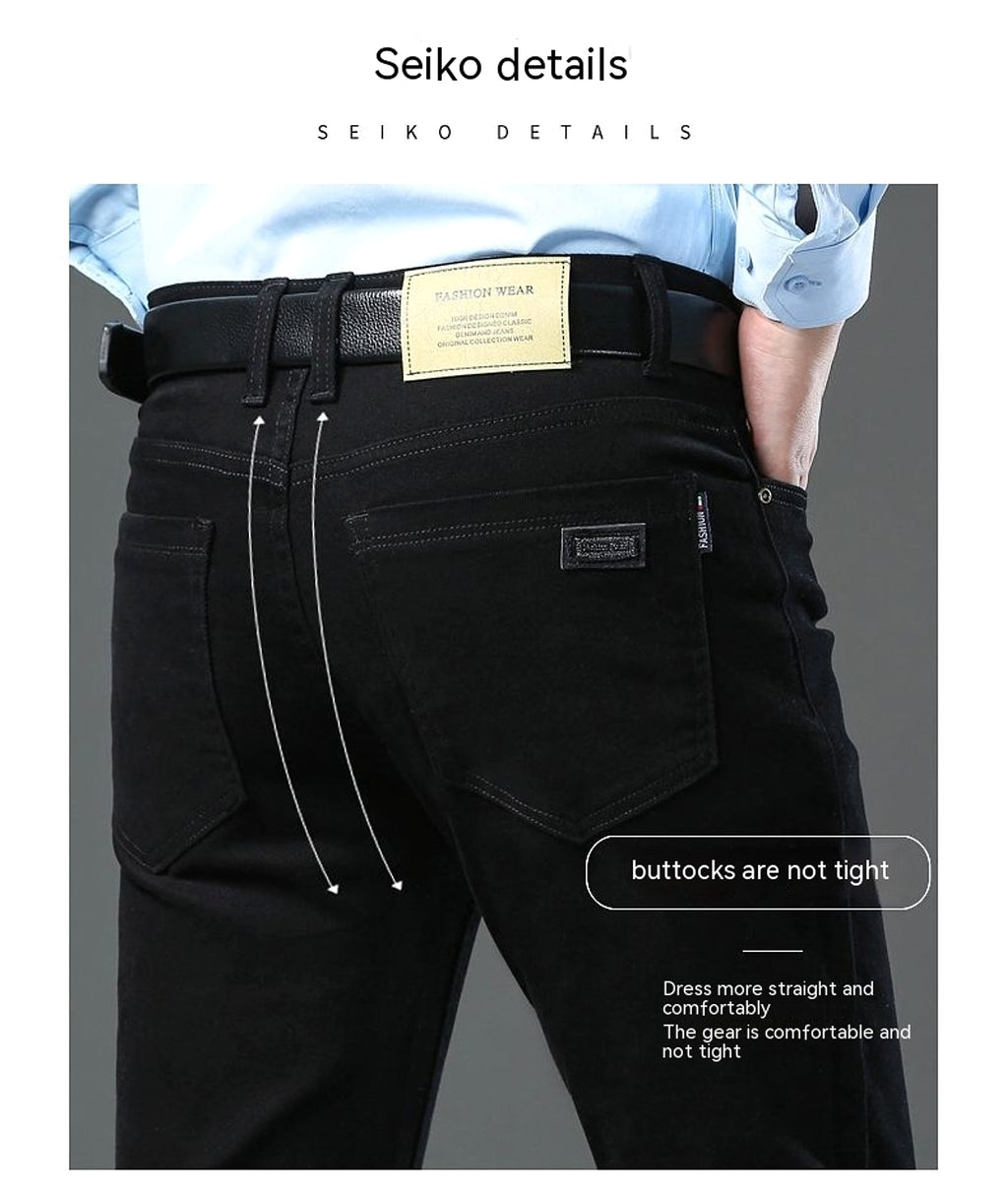 Straight Stretch Comfortable Trousers Mid-high Waist Pants Men - enhanced image 5