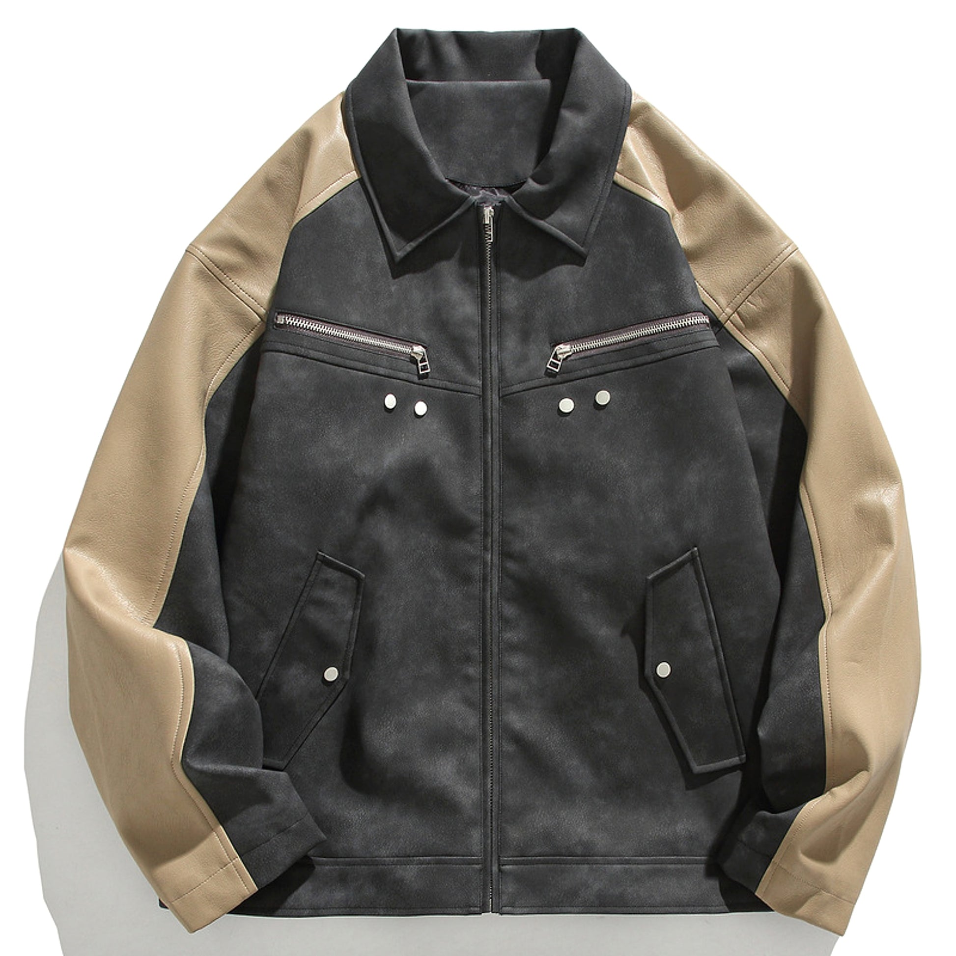 Street Hip-hop Loose High Street Leather Jacket For Men And Women - enhanced image 5
